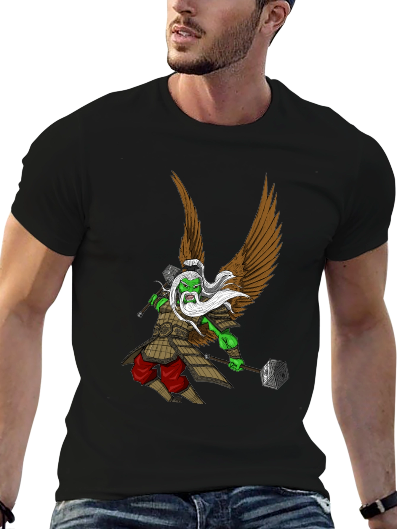 Winged Orc Warrior Graphic T-Shirt
