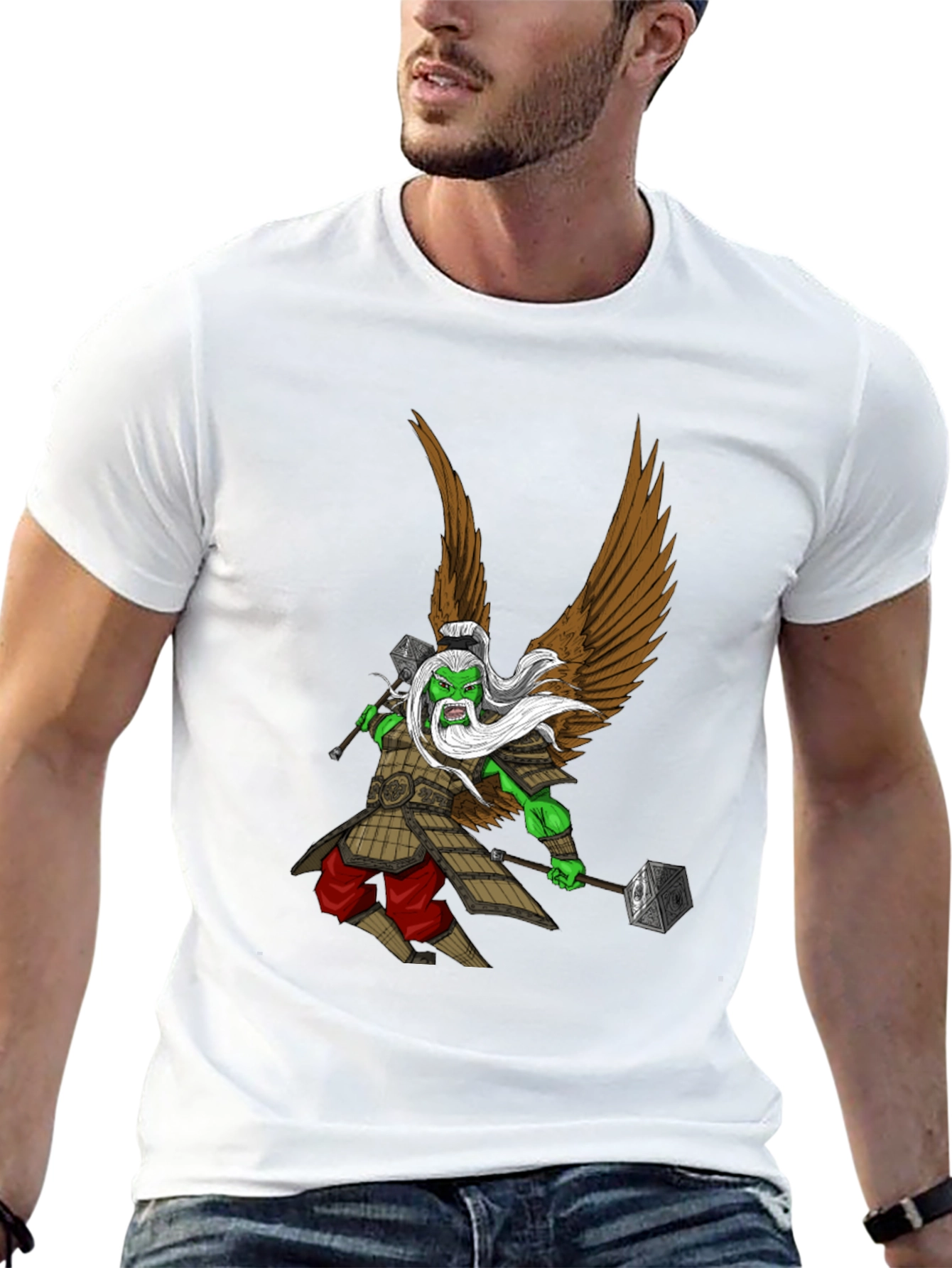 Winged Orc Warrior Graphic T-Shirt