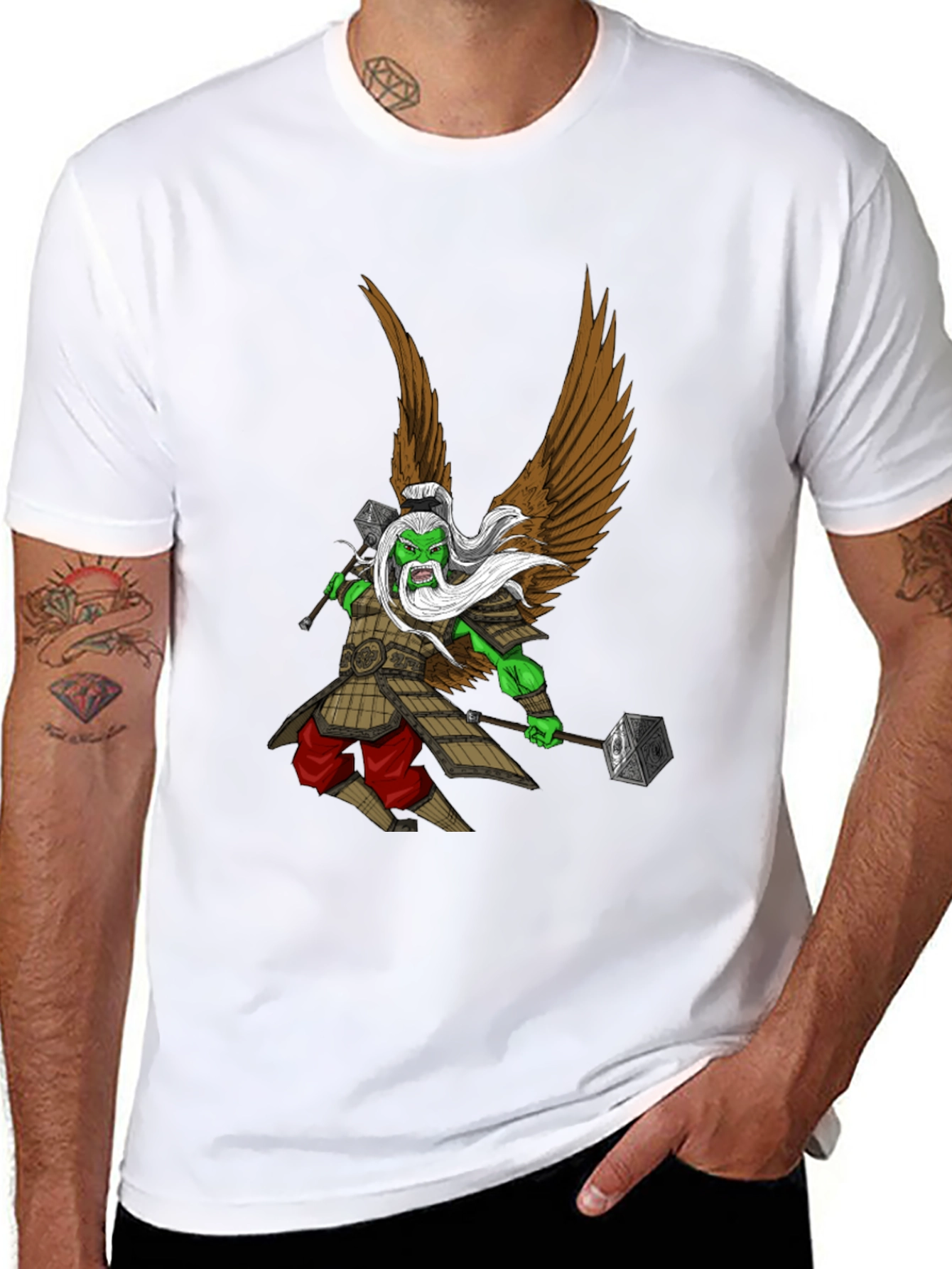 Winged Orc Warrior Graphic T-Shirt
