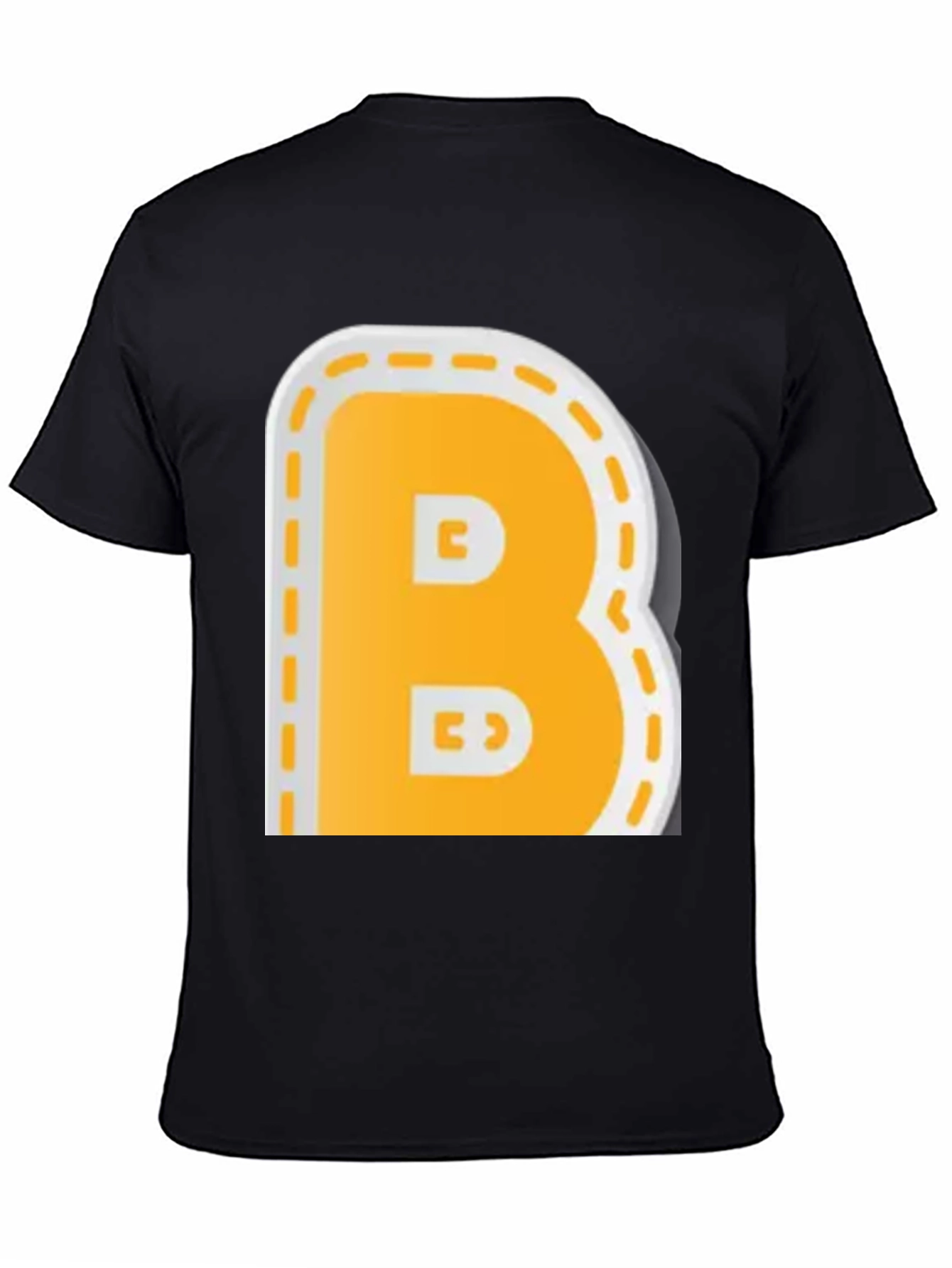 Letter B Graphic T-Shirt - Casual Black Tee