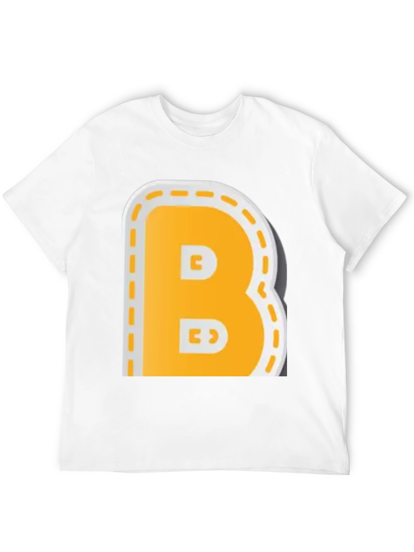 Letter B Graphic T-Shirt - Casual Black Tee