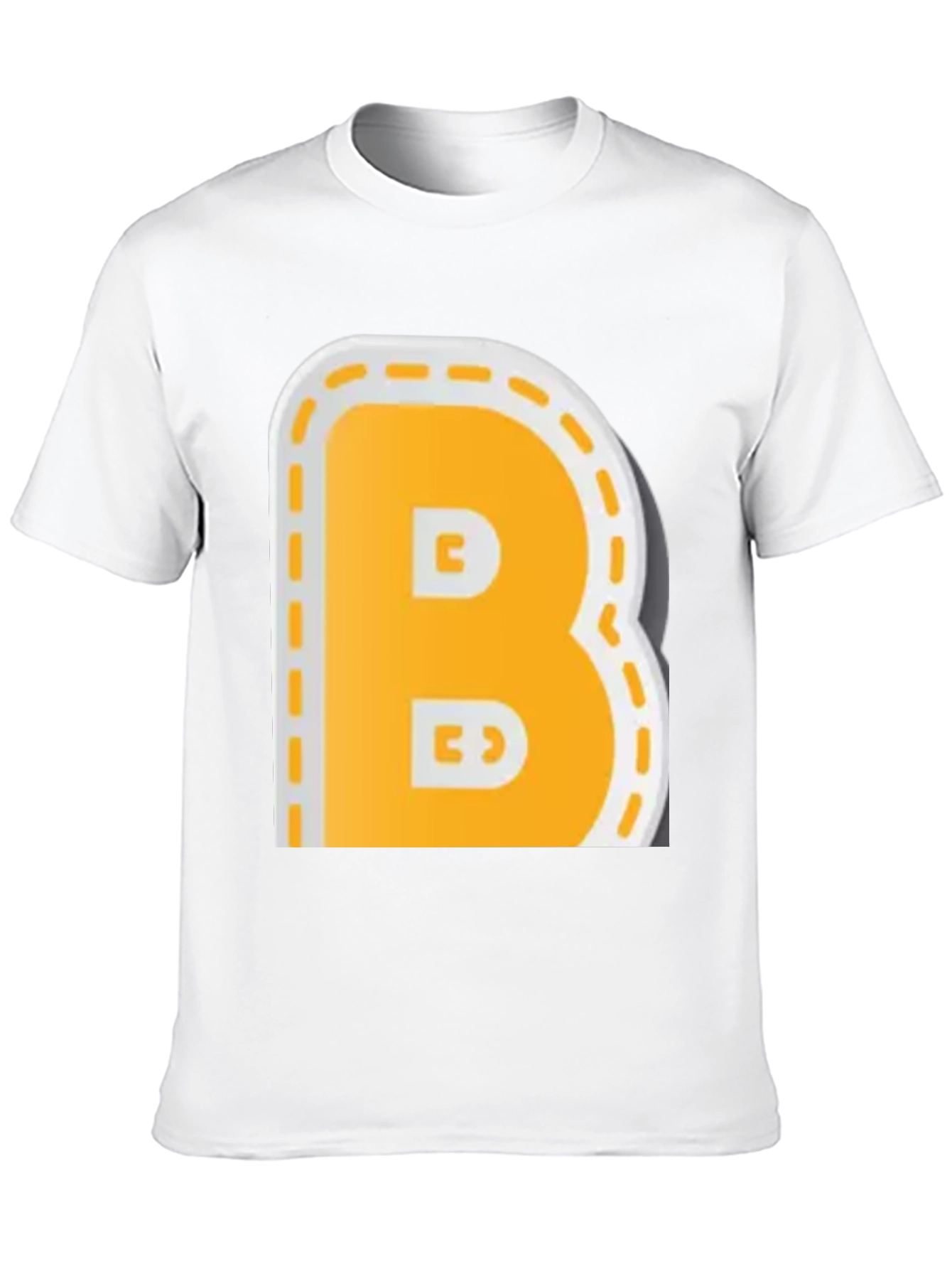 Letter B Graphic T-Shirt - Casual Black Tee
