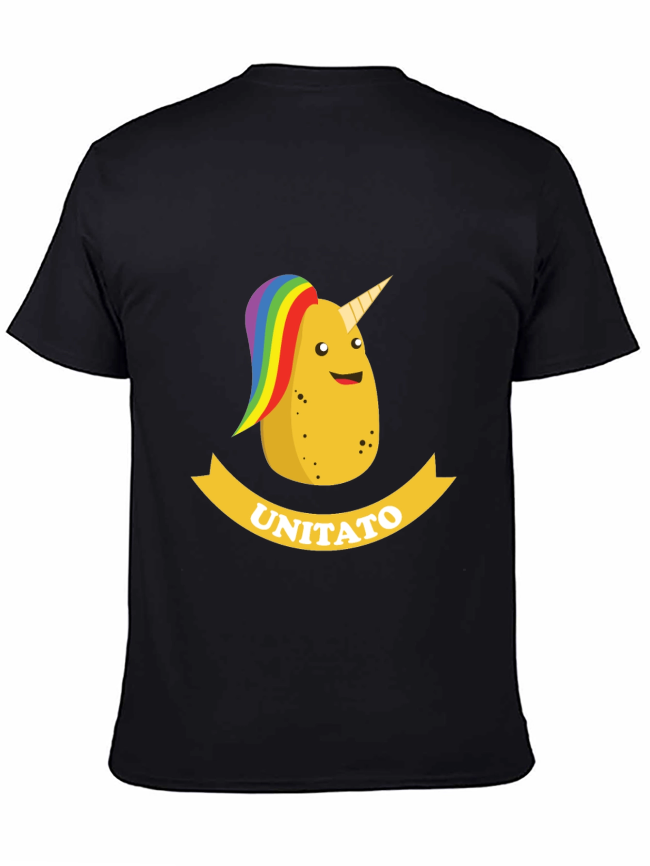 Unitato Potato Unicorn Black T-Shirt