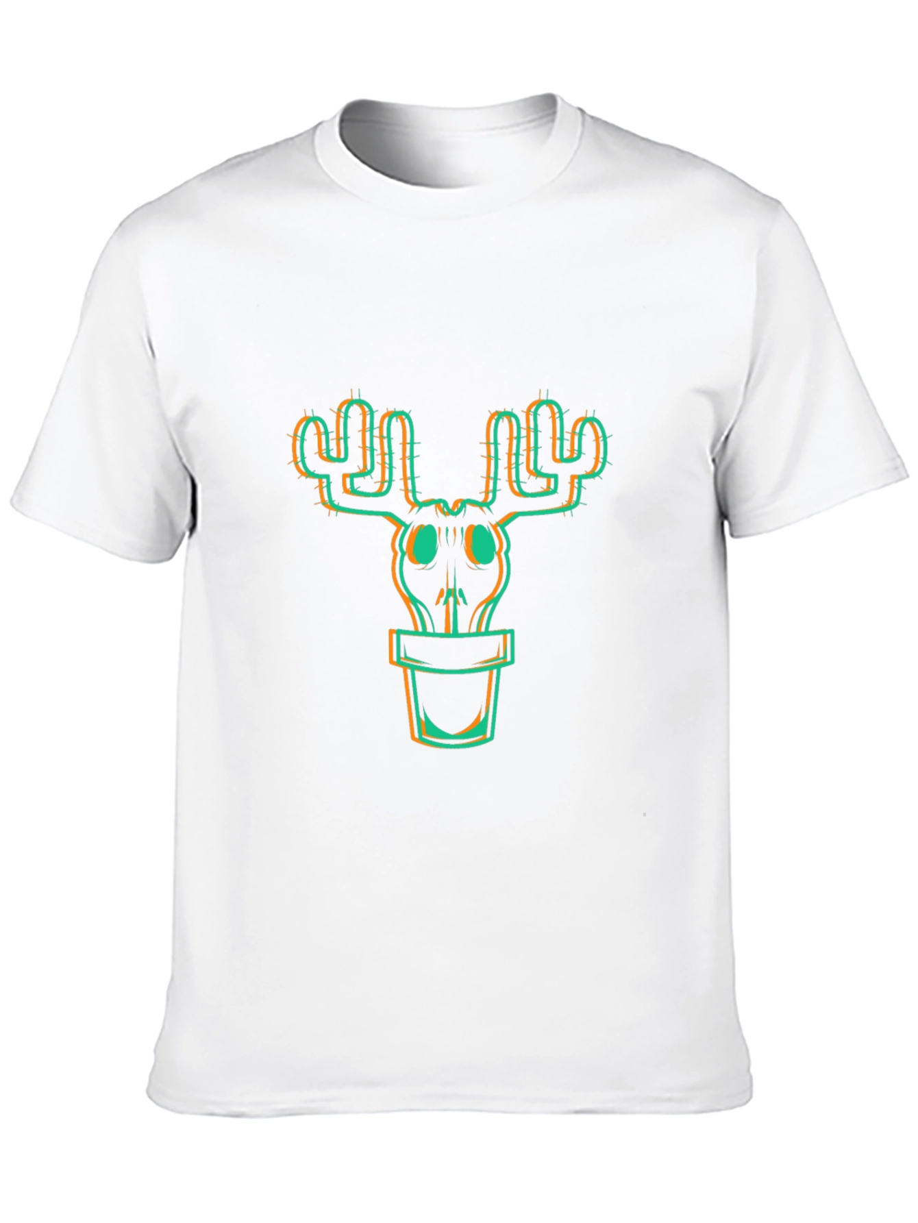 Cactus Skull Graphic Tee - Trendy Unisex T-Shirt
