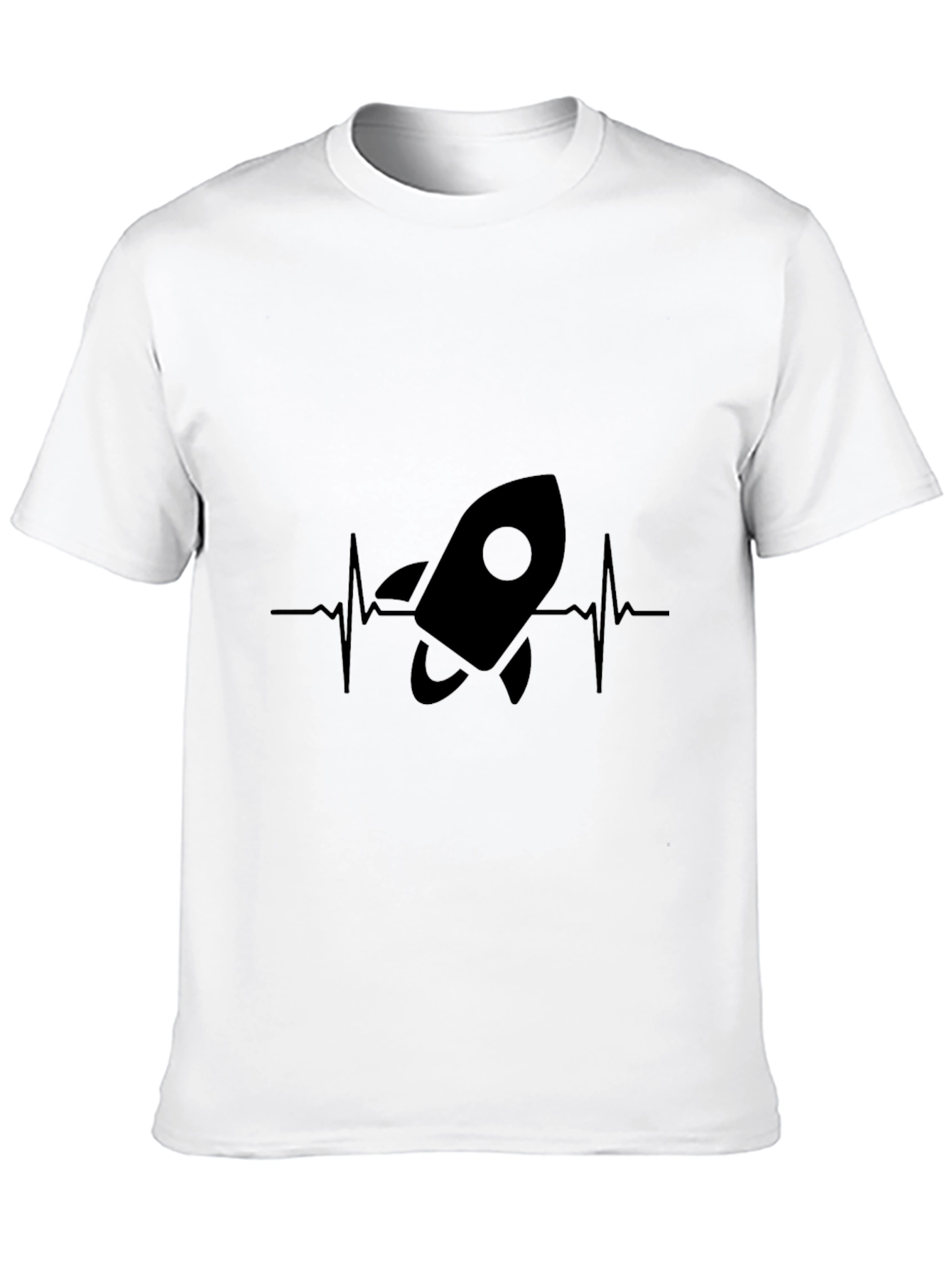 Rocket Heartbeat Graphic T-Shirt - Black