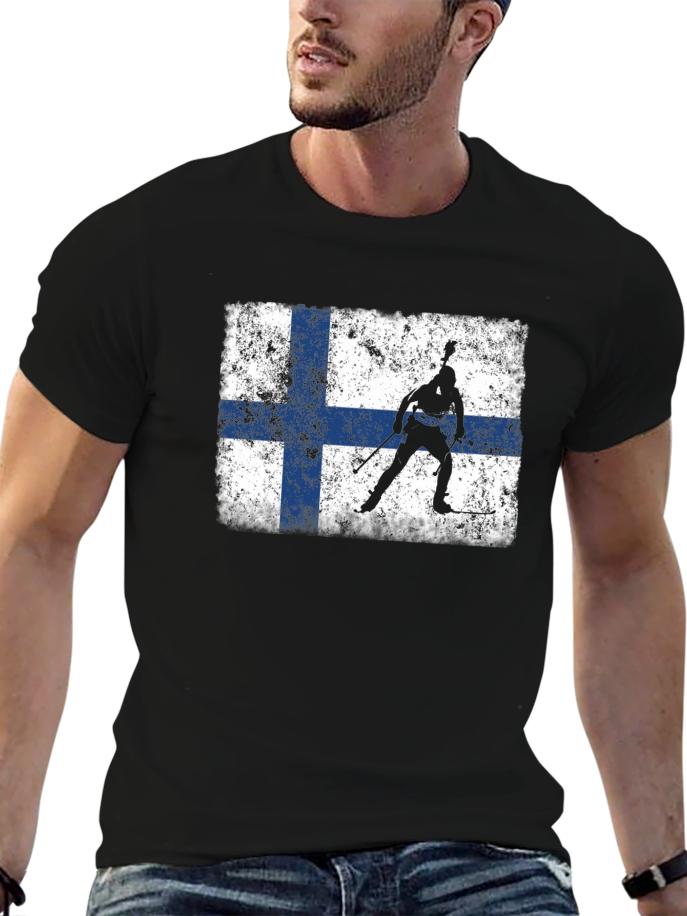 Finland Flag Biathlon T-Shirt