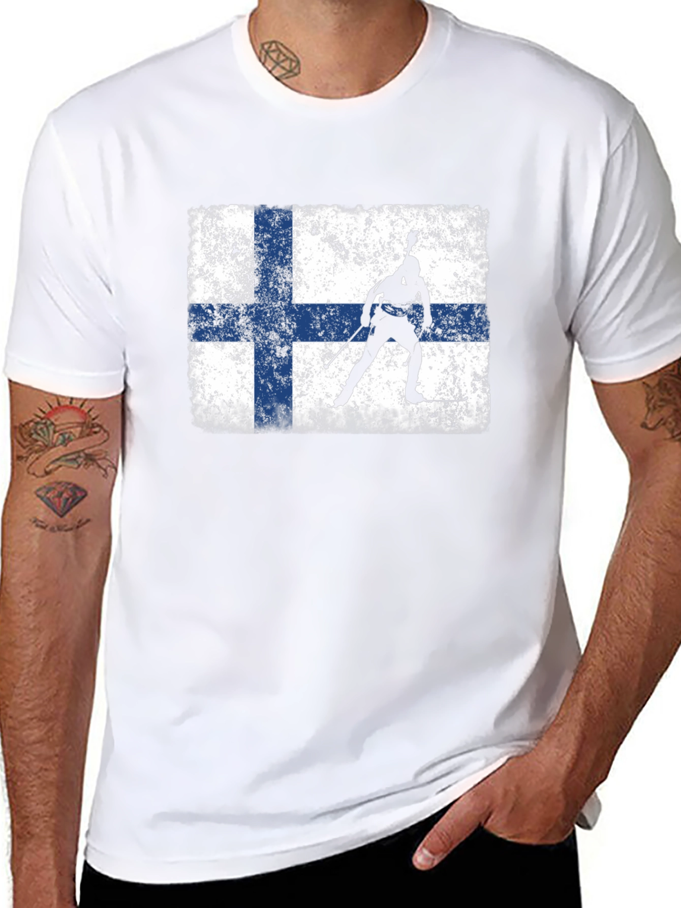 Finland Flag Biathlon T-Shirt