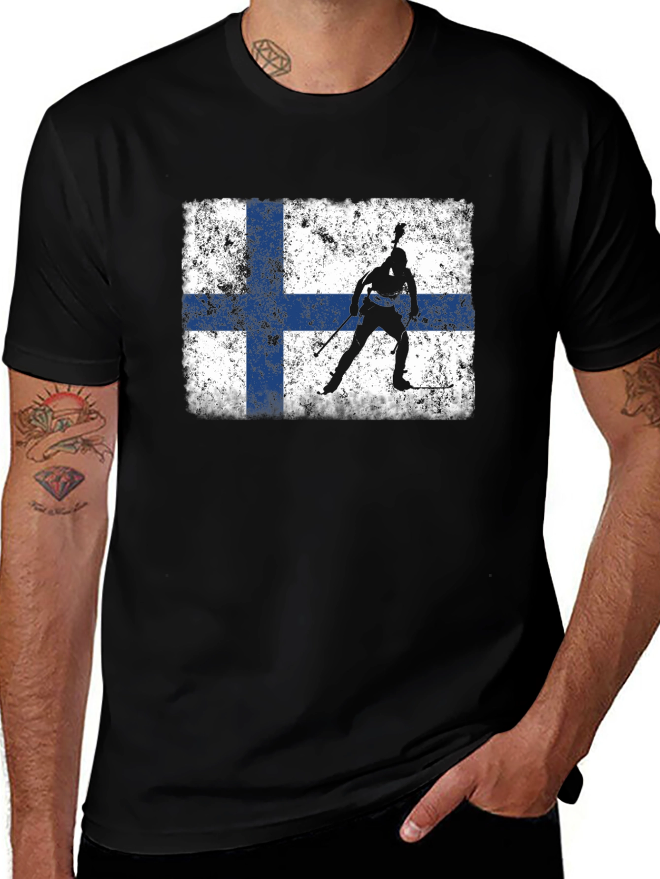 Finland Flag Biathlon T-Shirt