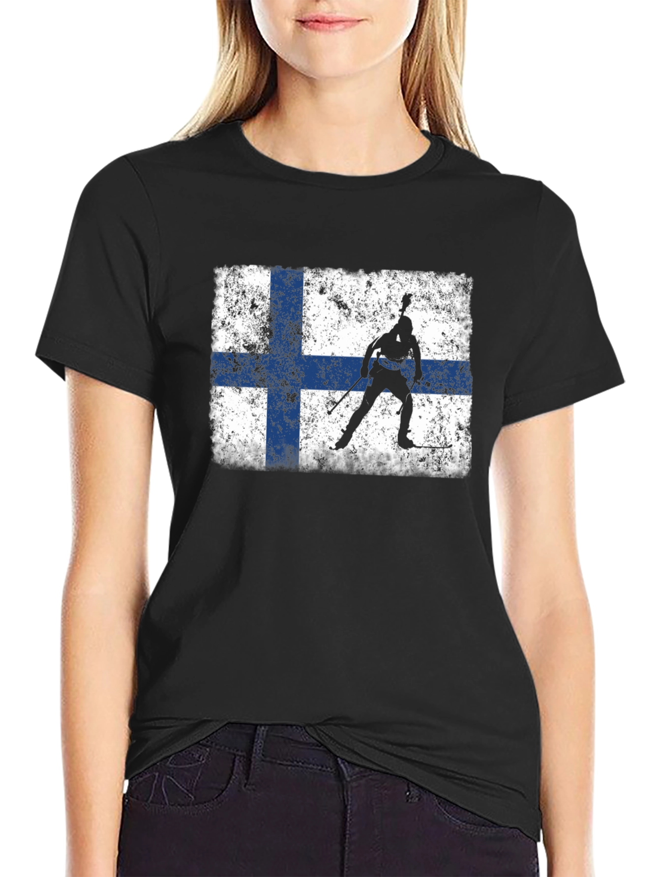 Finland Flag Biathlon T-Shirt