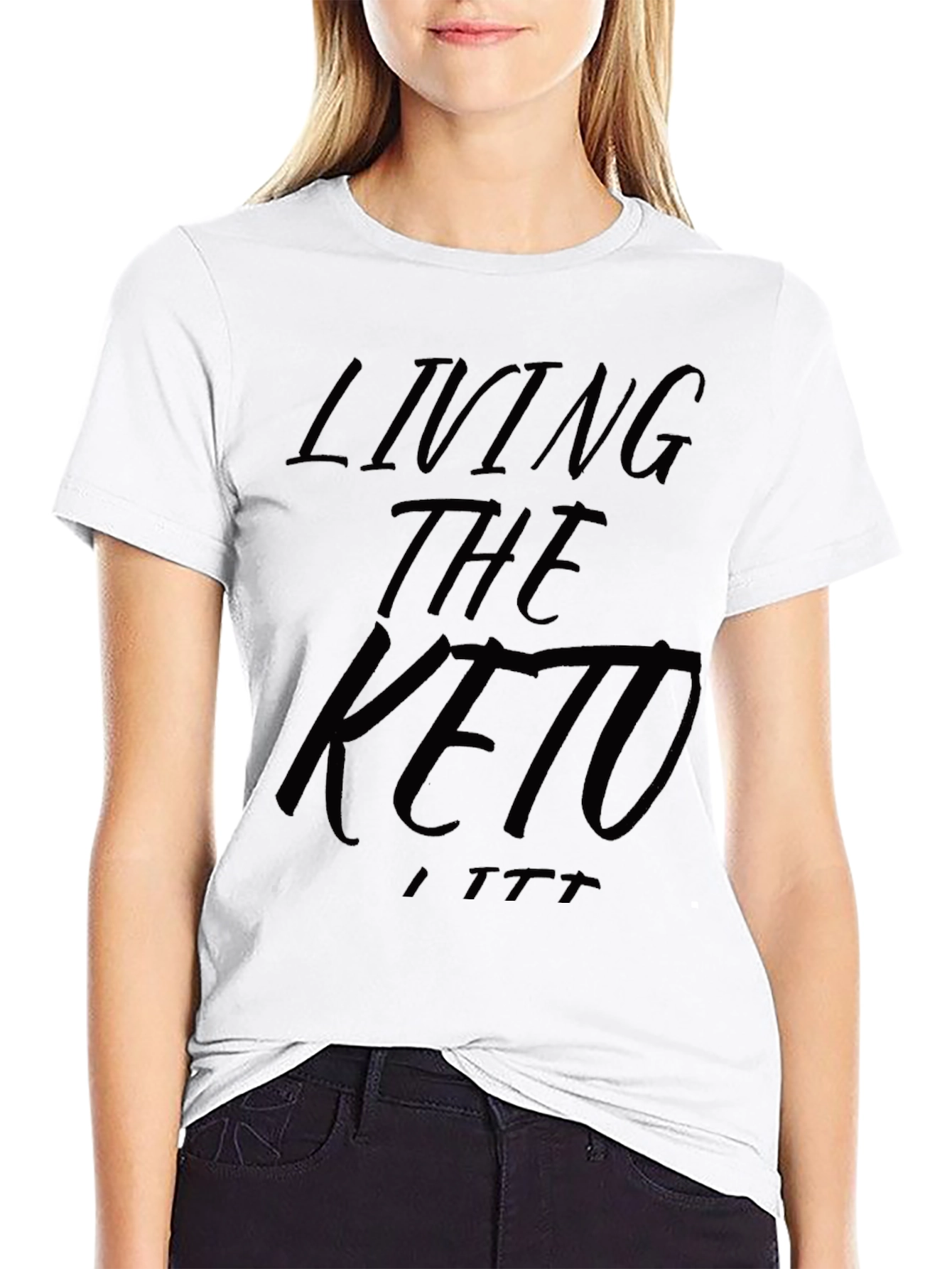 Living The Keto T-Shirt - Black Graphic Tee