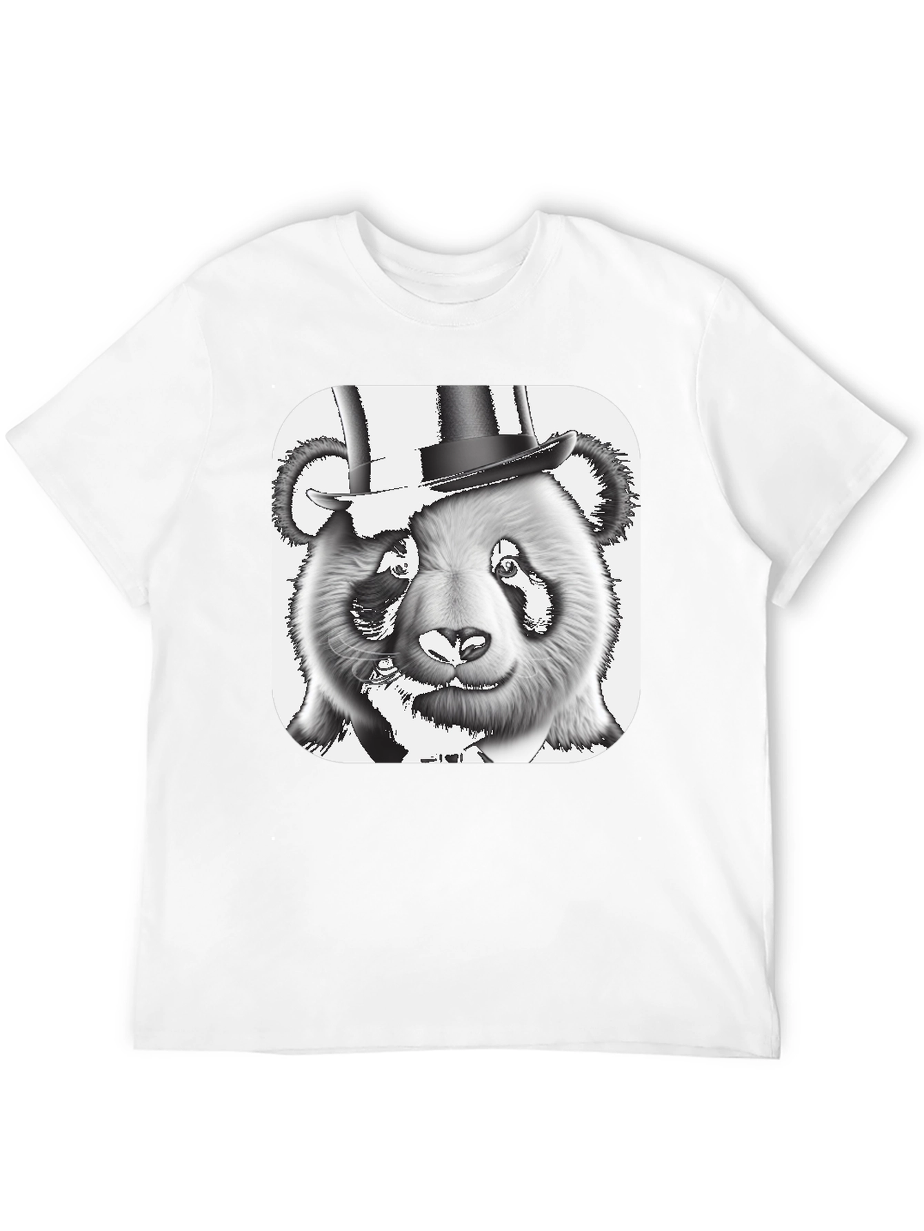 Panda Bear Top Hat T-Shirt - Stylish Graphic Tee