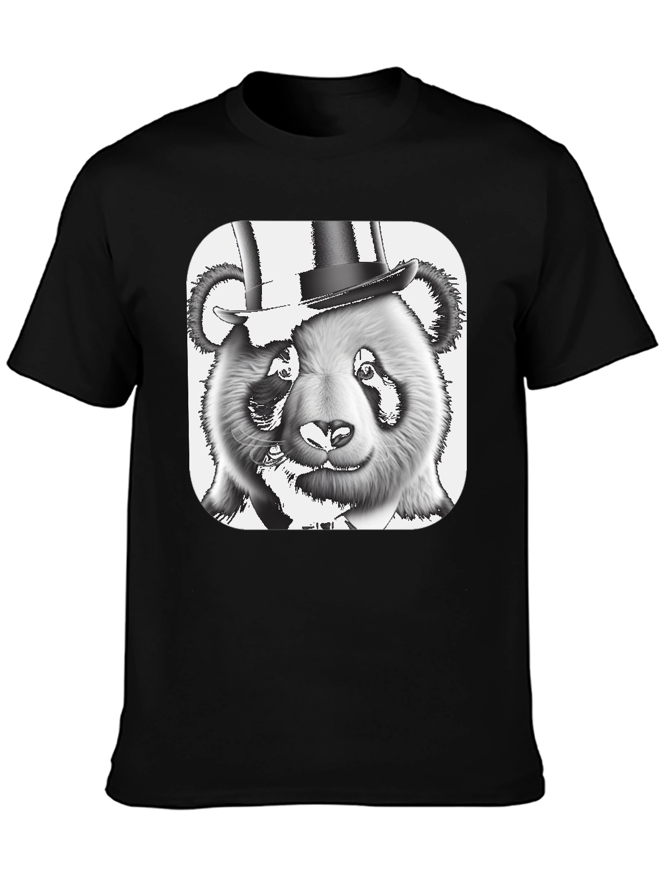 Panda Bear Top Hat T-Shirt - Stylish Graphic Tee