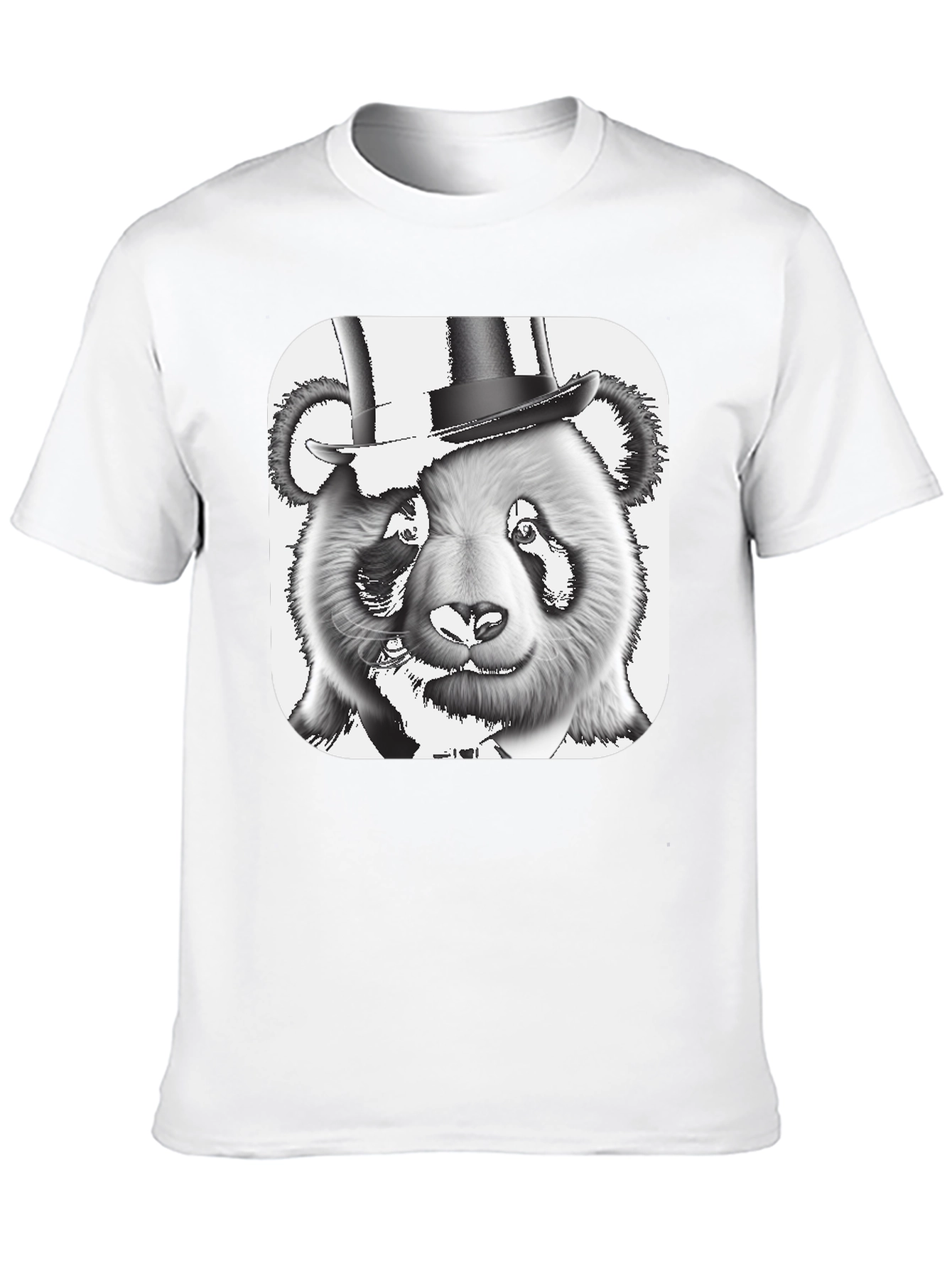 Panda Bear Top Hat T-Shirt - Stylish Graphic Tee