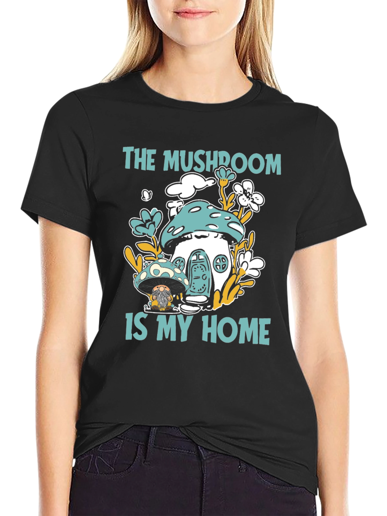 Mushroom Home Graphic Tee - Funky & Unique Design