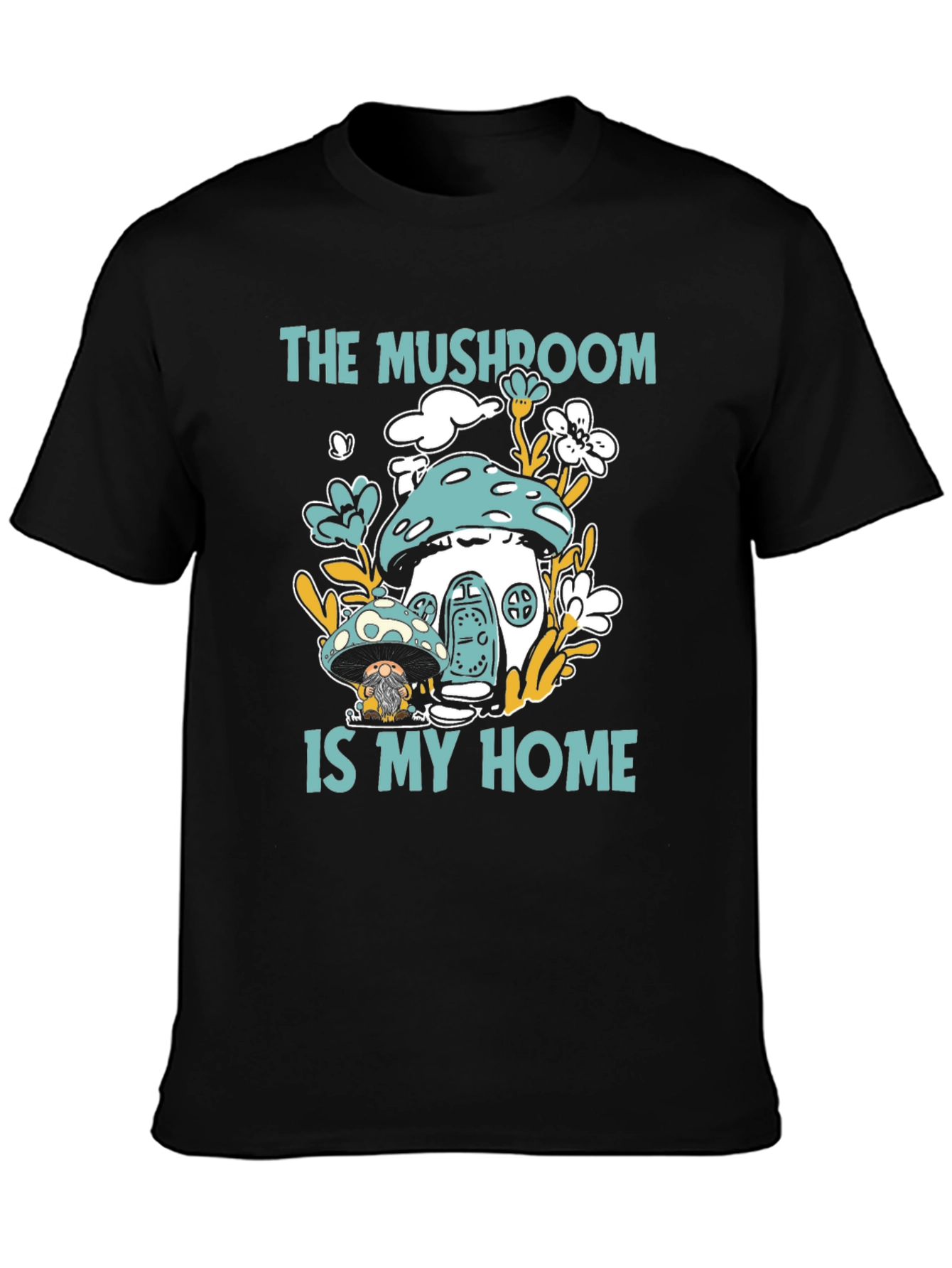 Mushroom Home Graphic Tee - Funky & Unique Design