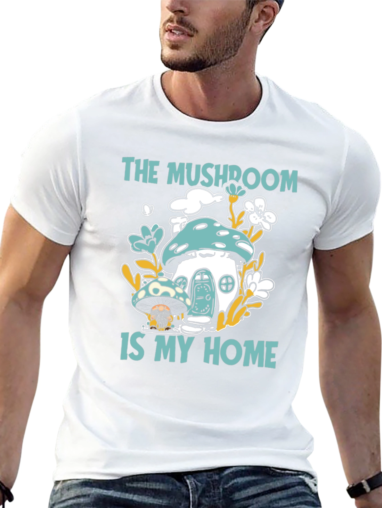 Mushroom Home Graphic Tee - Funky & Unique Design