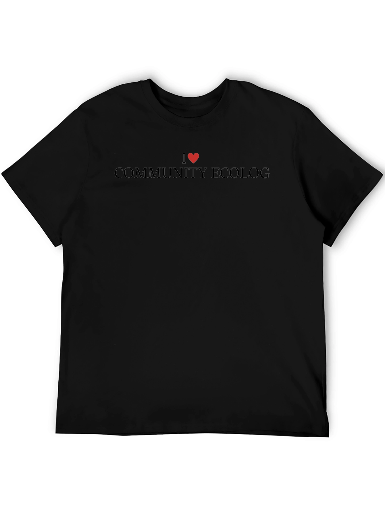 I Heart Community Ecology Black T-Shirt