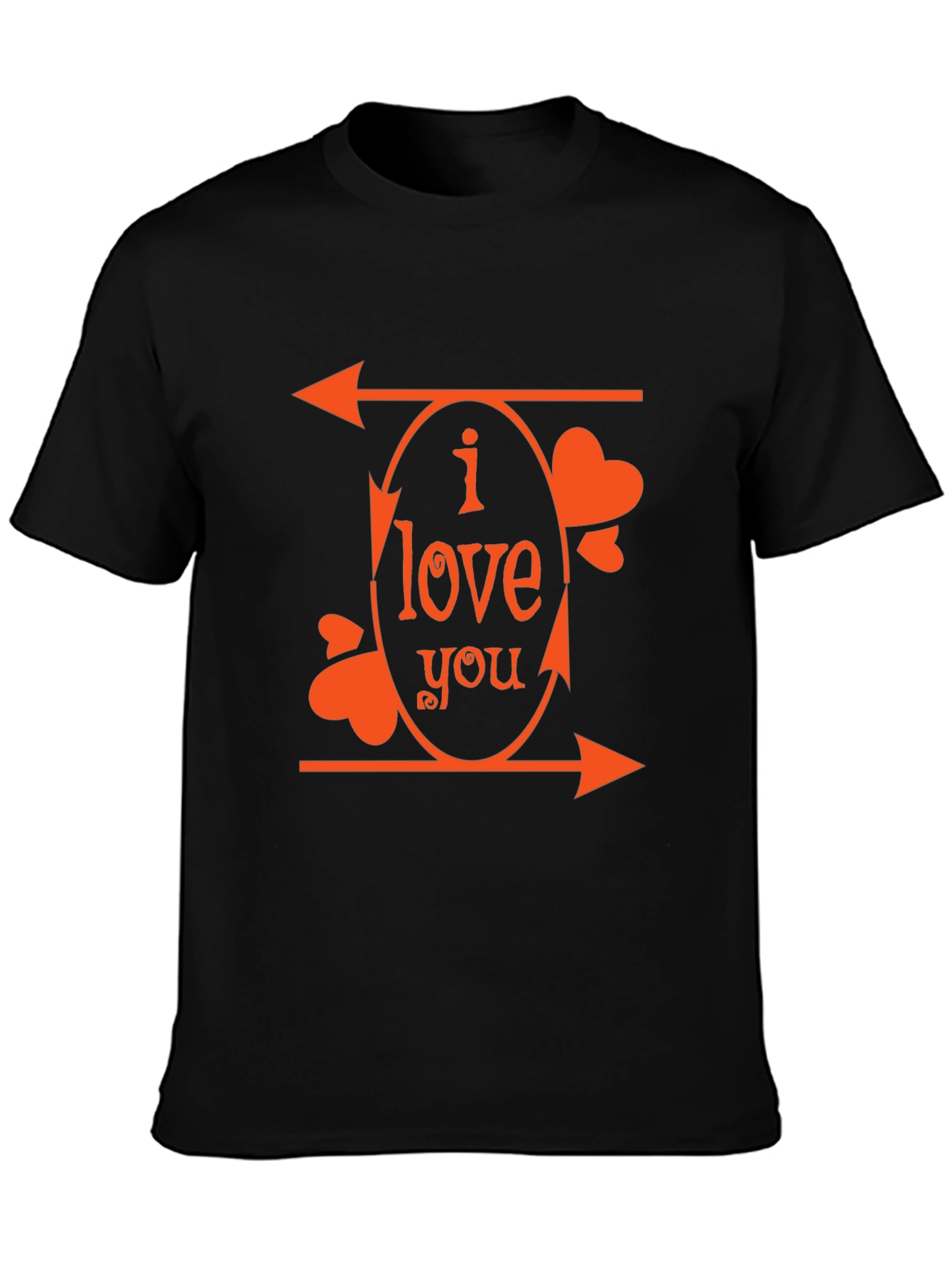I Love You Arrows Graphic Tee - Black