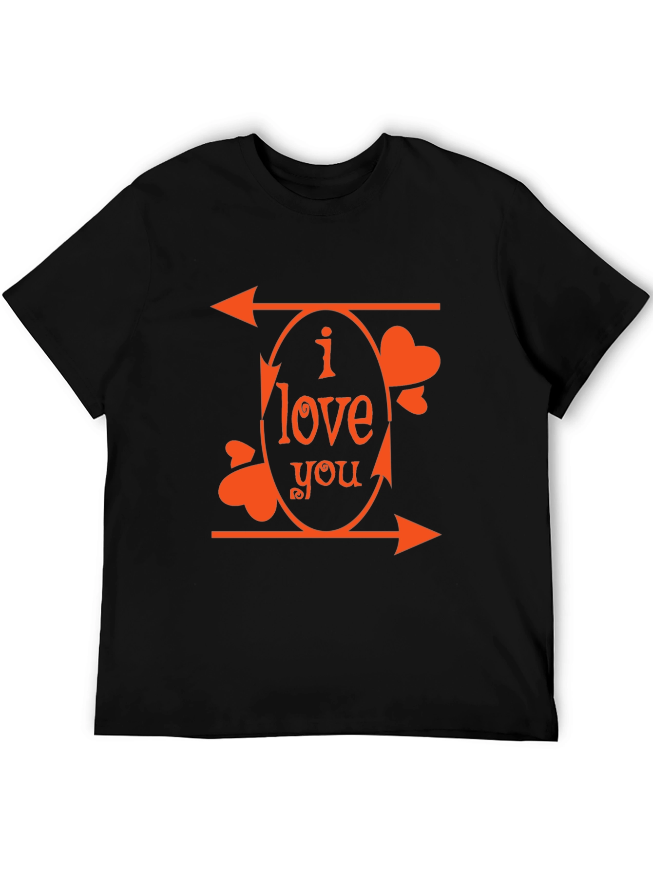 I Love You Arrows Graphic Tee - Black