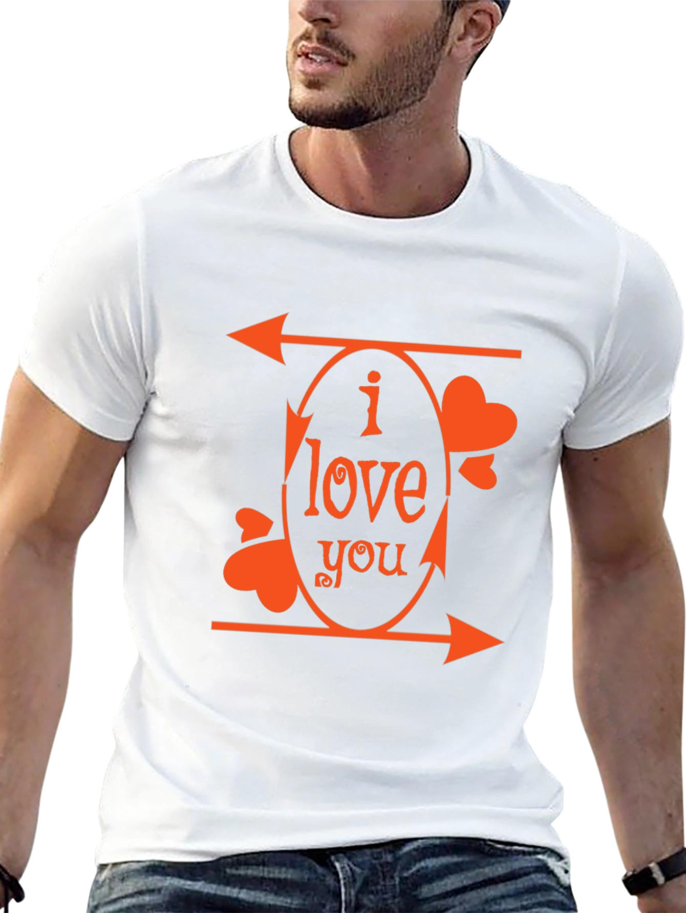 I Love You Arrows Graphic Tee - Black