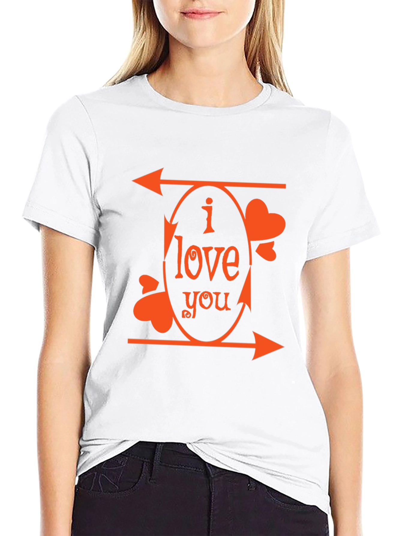 I Love You Arrows Graphic Tee - Black