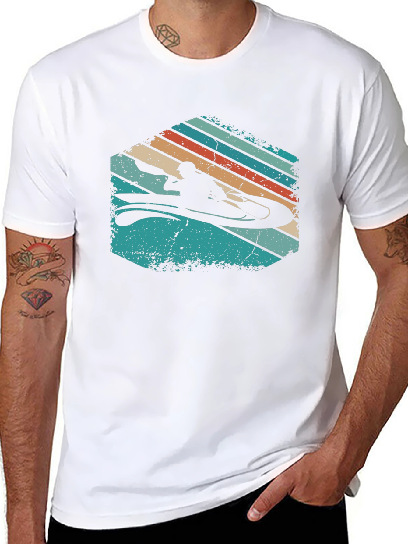 Retro Kayak T-Shirt - Adventure Ready