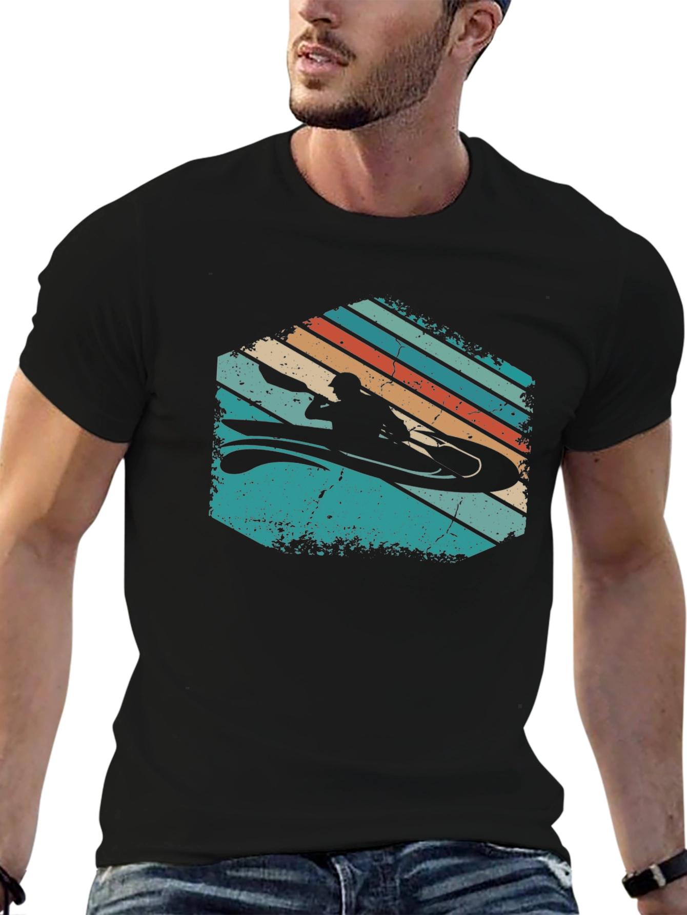 Retro Kayak T-Shirt - Adventure Ready