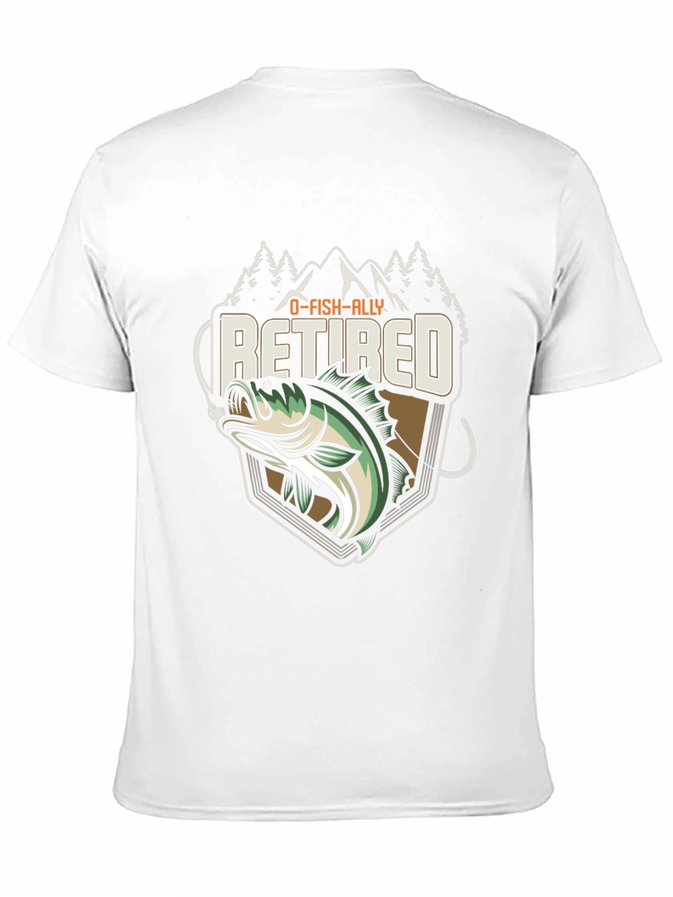 O-FISH-ALLY Retired Fishing T-Shirt - Bass Graphic Tee