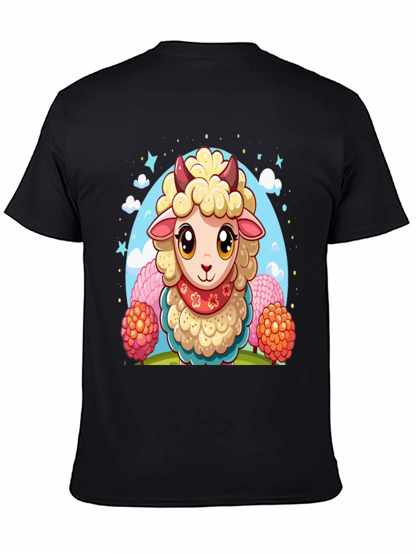 Cute Sheep Cartoon Graphic Tee