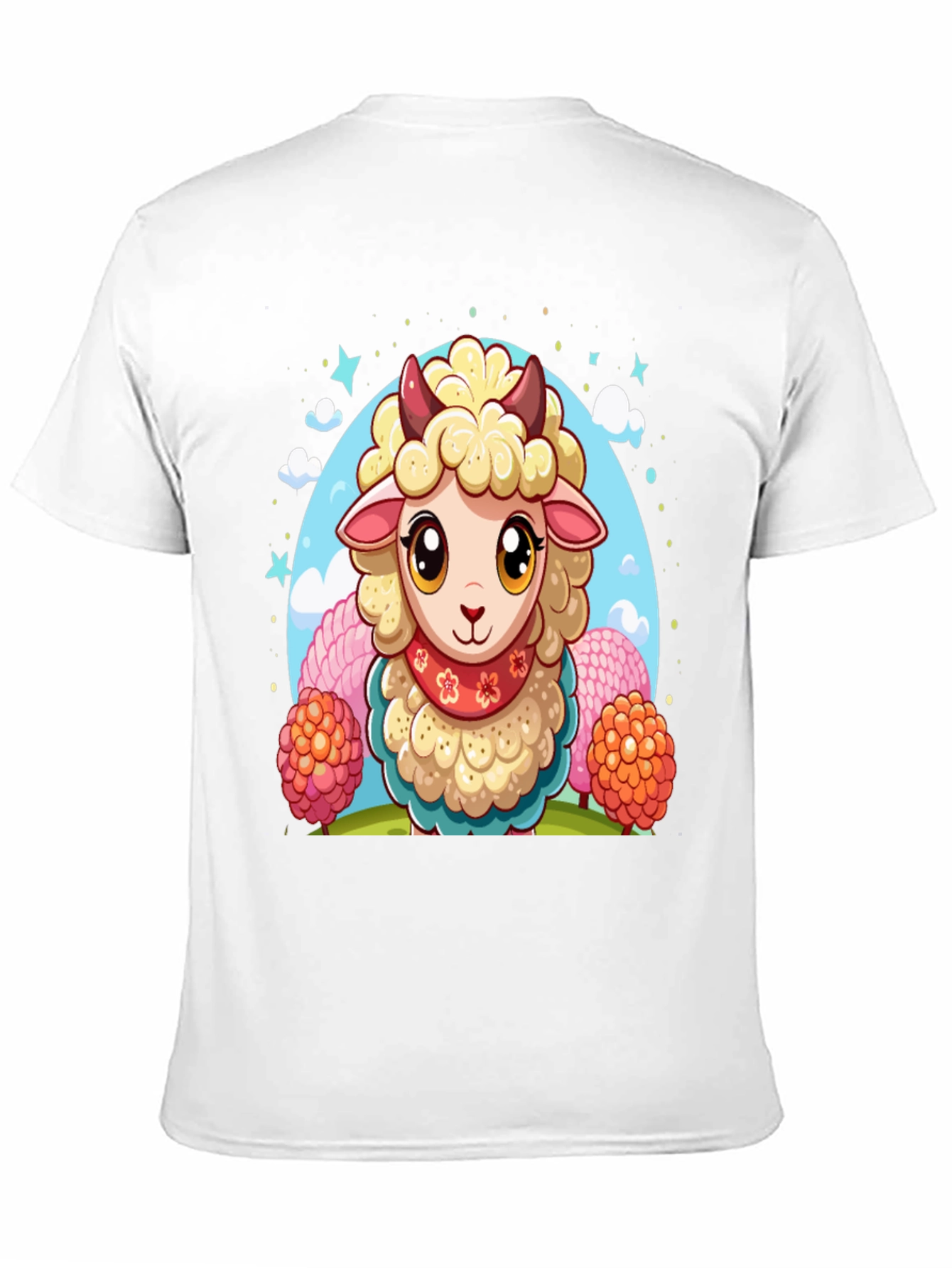 Cute Sheep Cartoon Graphic Tee