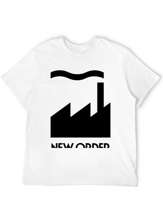 New Order Factory Records Inspired Graphic Tee - Black