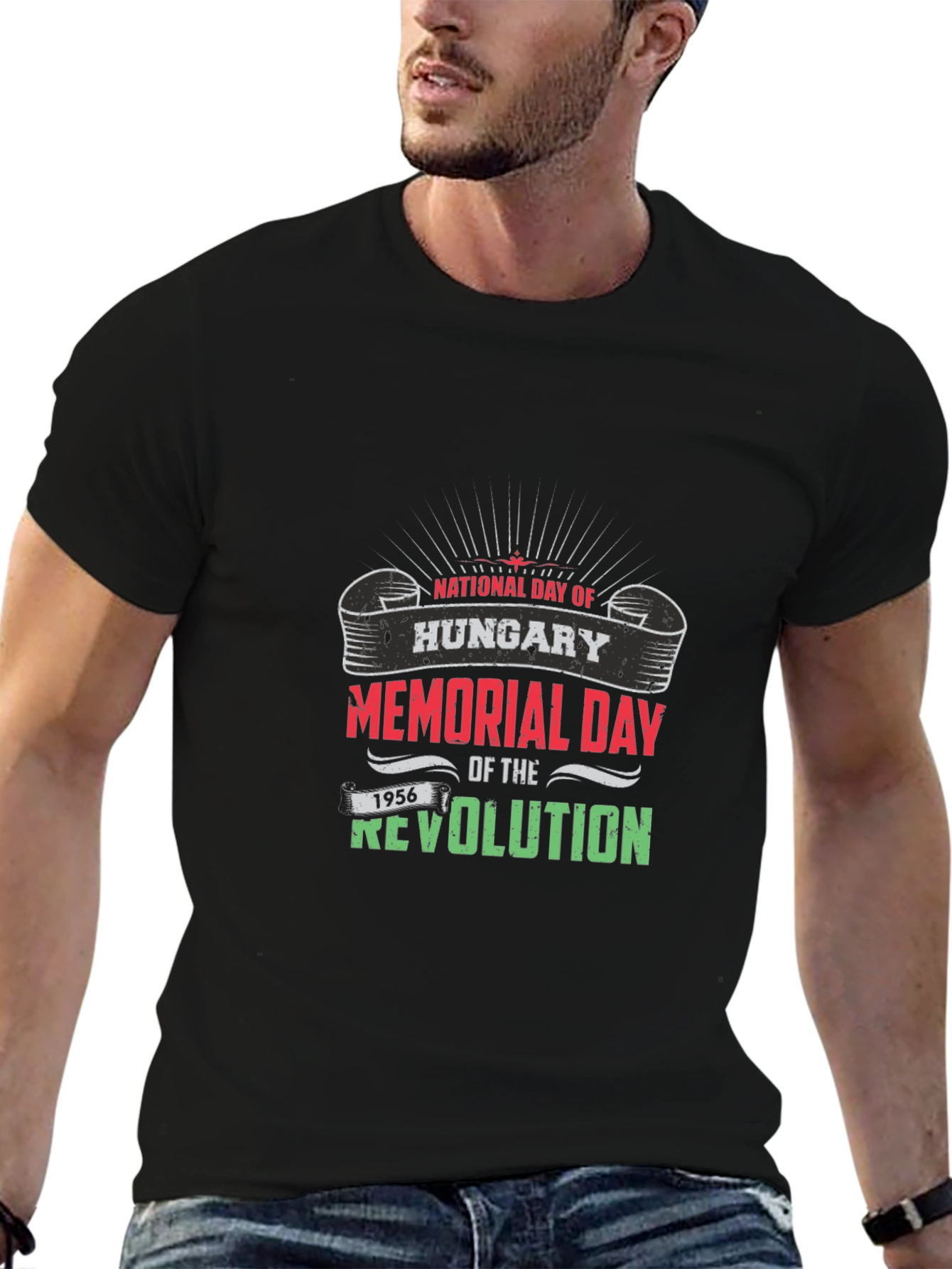 Hungary Memorial Day Revolution Black T-Shirt