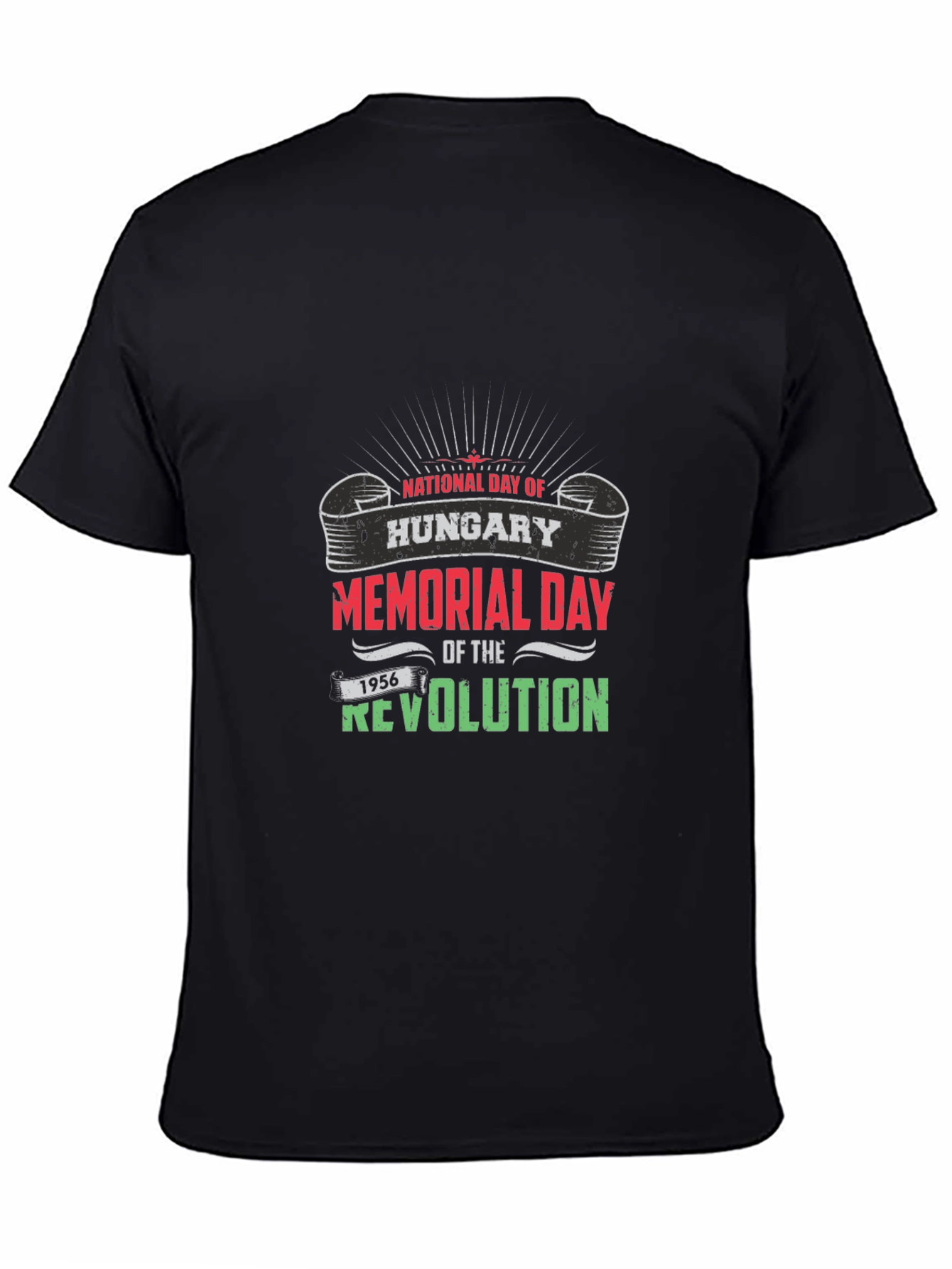 Hungary Memorial Day Revolution Black T-Shirt