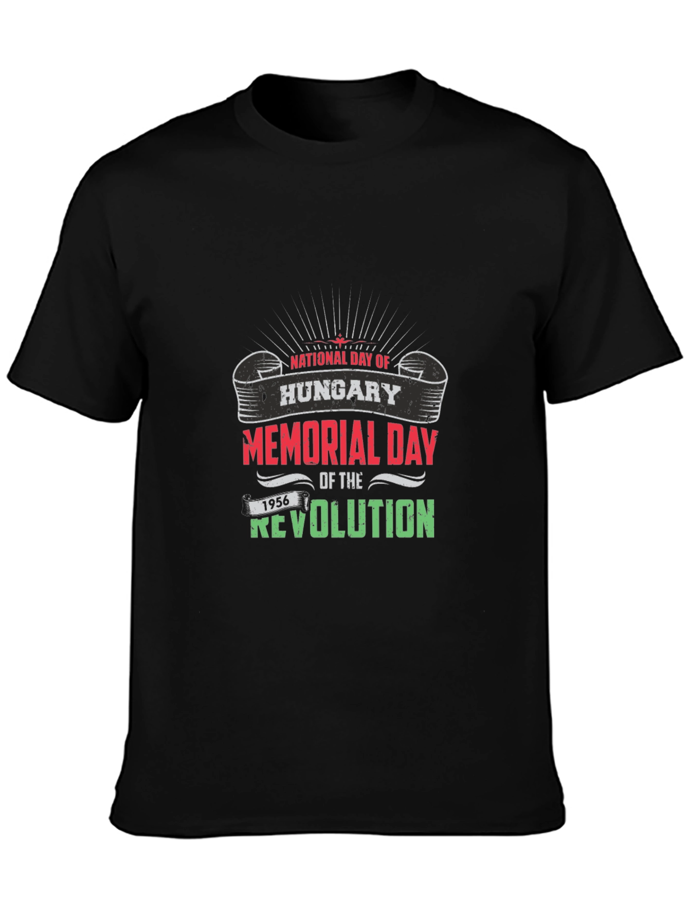 Hungary Memorial Day Revolution Black T-Shirt