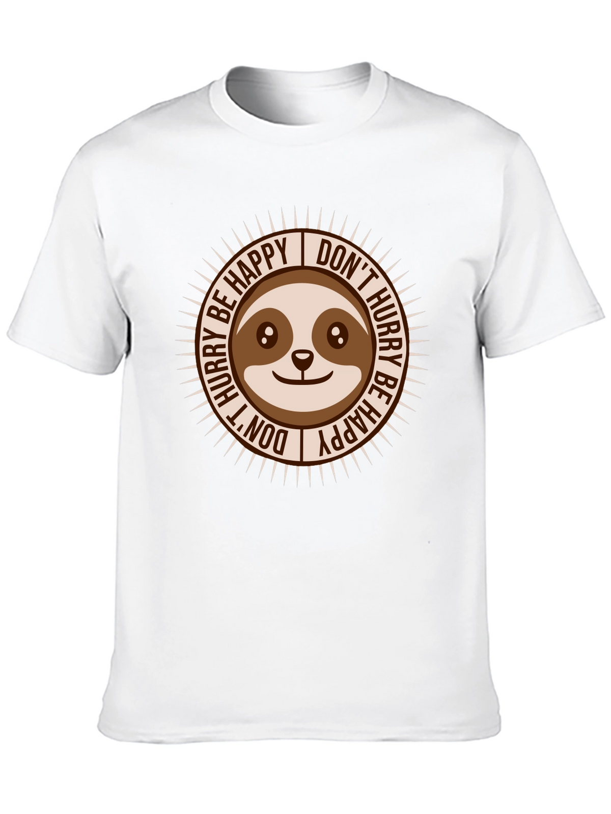 Sloth Dont Hurry Be Happy Graphic T-Shirt