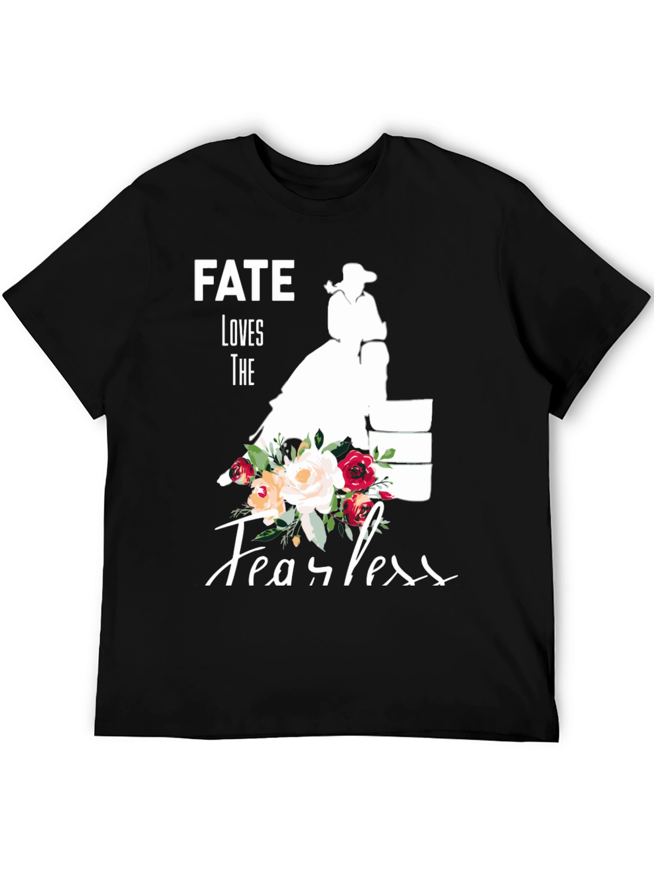 Fate Loves The Fearless Black Graphic Tee
