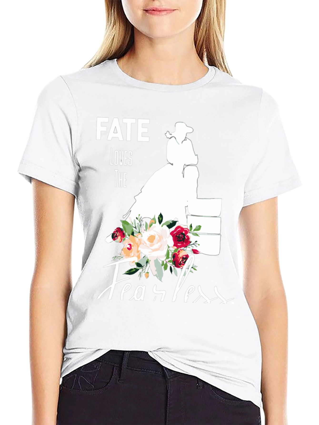 Fate Loves The Fearless Black Graphic Tee