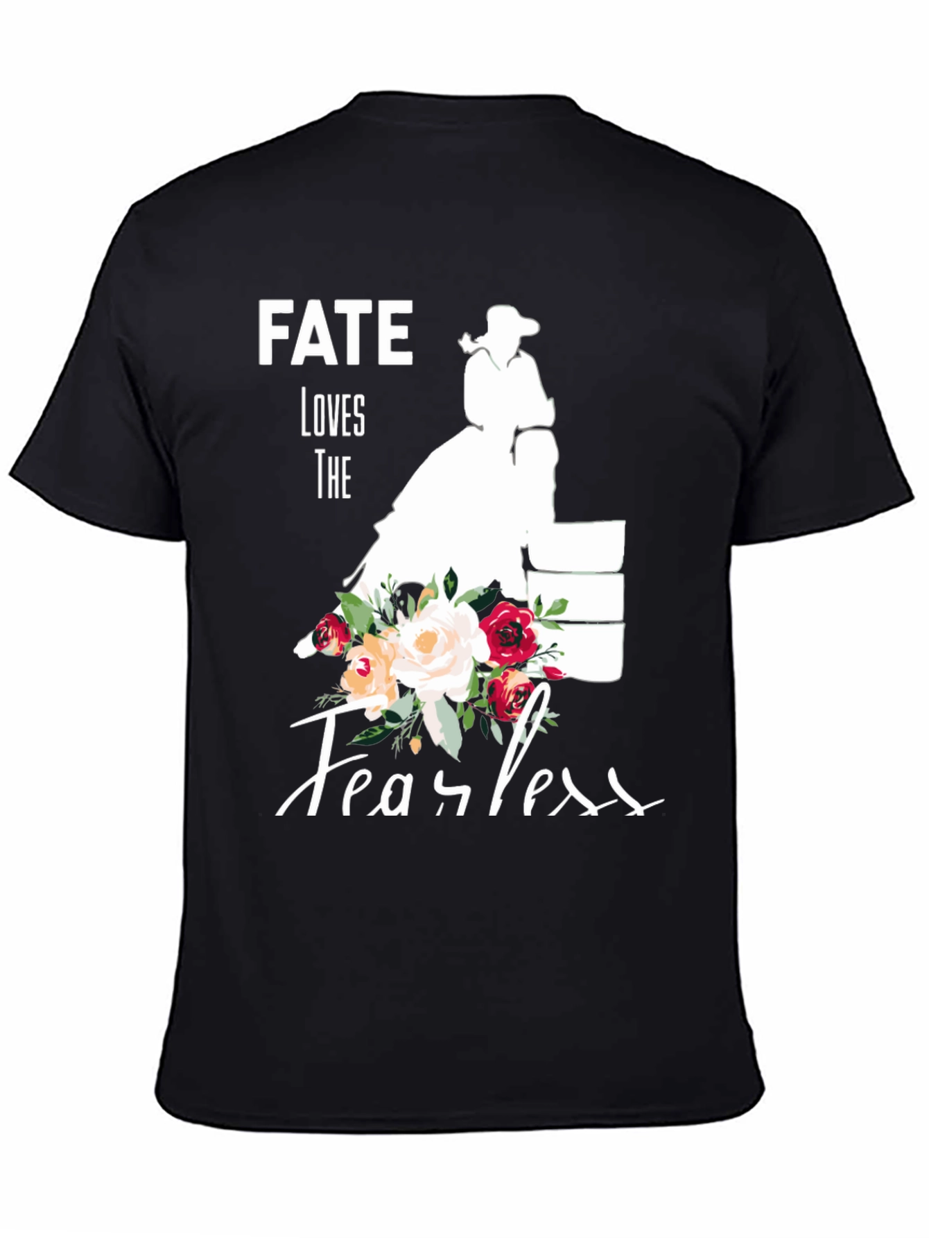 Fate Loves The Fearless Black Graphic Tee