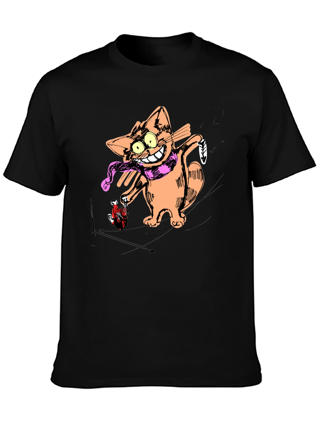 Cartoon Cat Graphic Tee