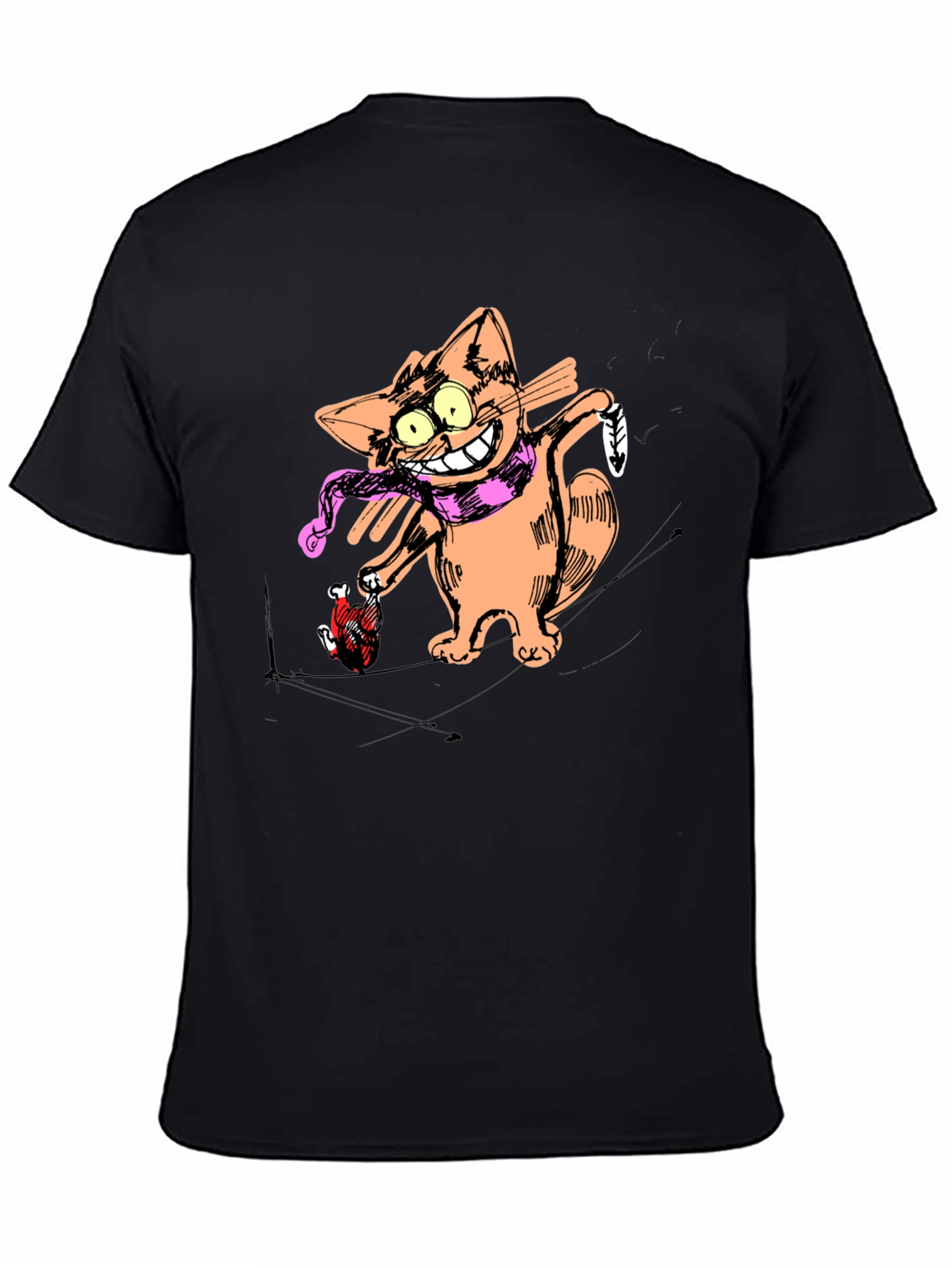 Cartoon Cat Graphic Tee