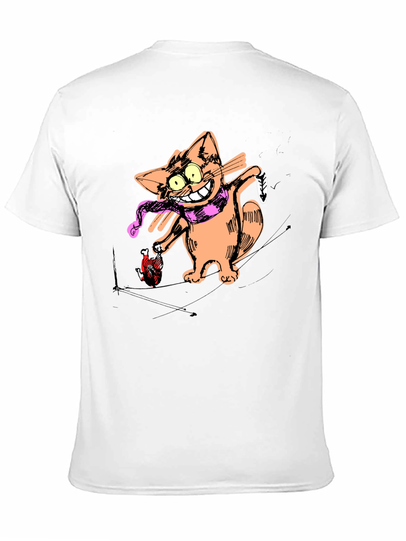 Cartoon Cat Graphic Tee