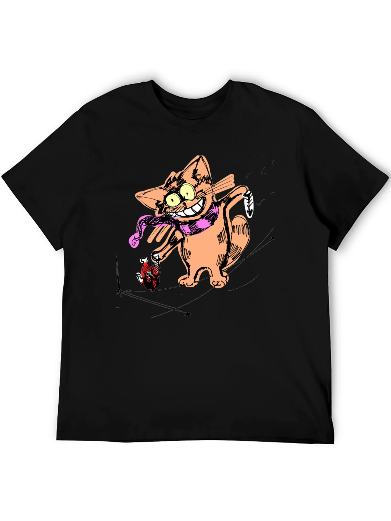 Cartoon Cat Graphic Tee