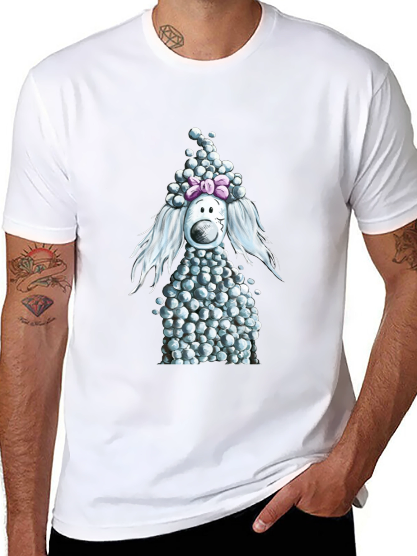 Poodle Bubble T-Shirt - Cute Cartoon Dog Tee