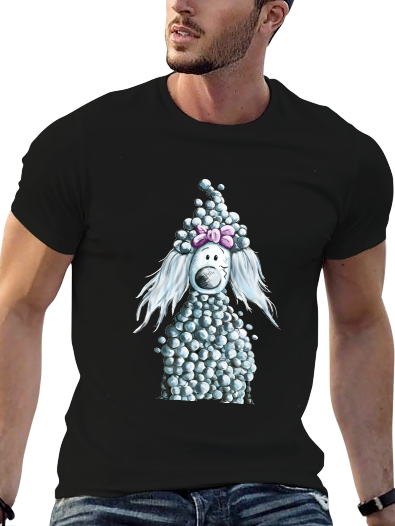 Poodle Bubble T-Shirt - Cute Cartoon Dog Tee