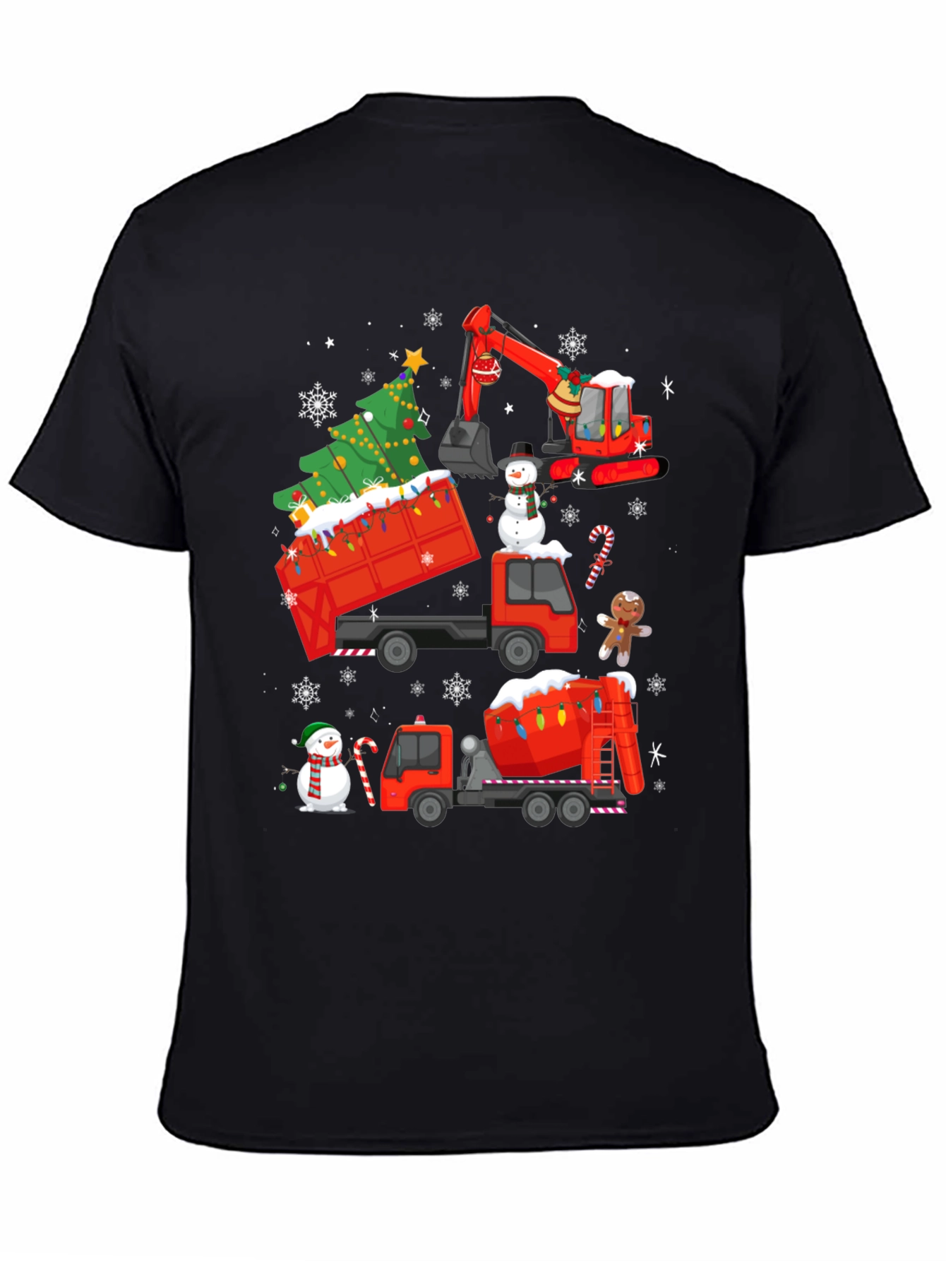 Christmas Construction Trucks T-Shirt