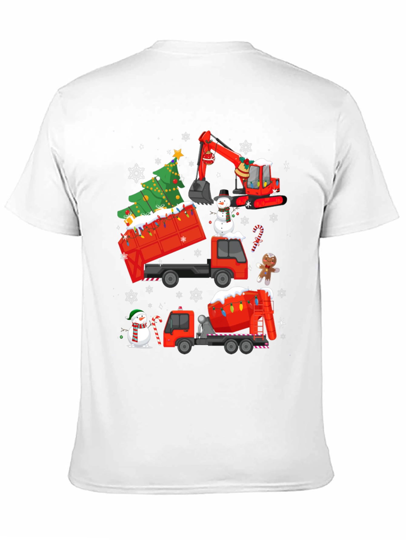 Christmas Construction Trucks T-Shirt