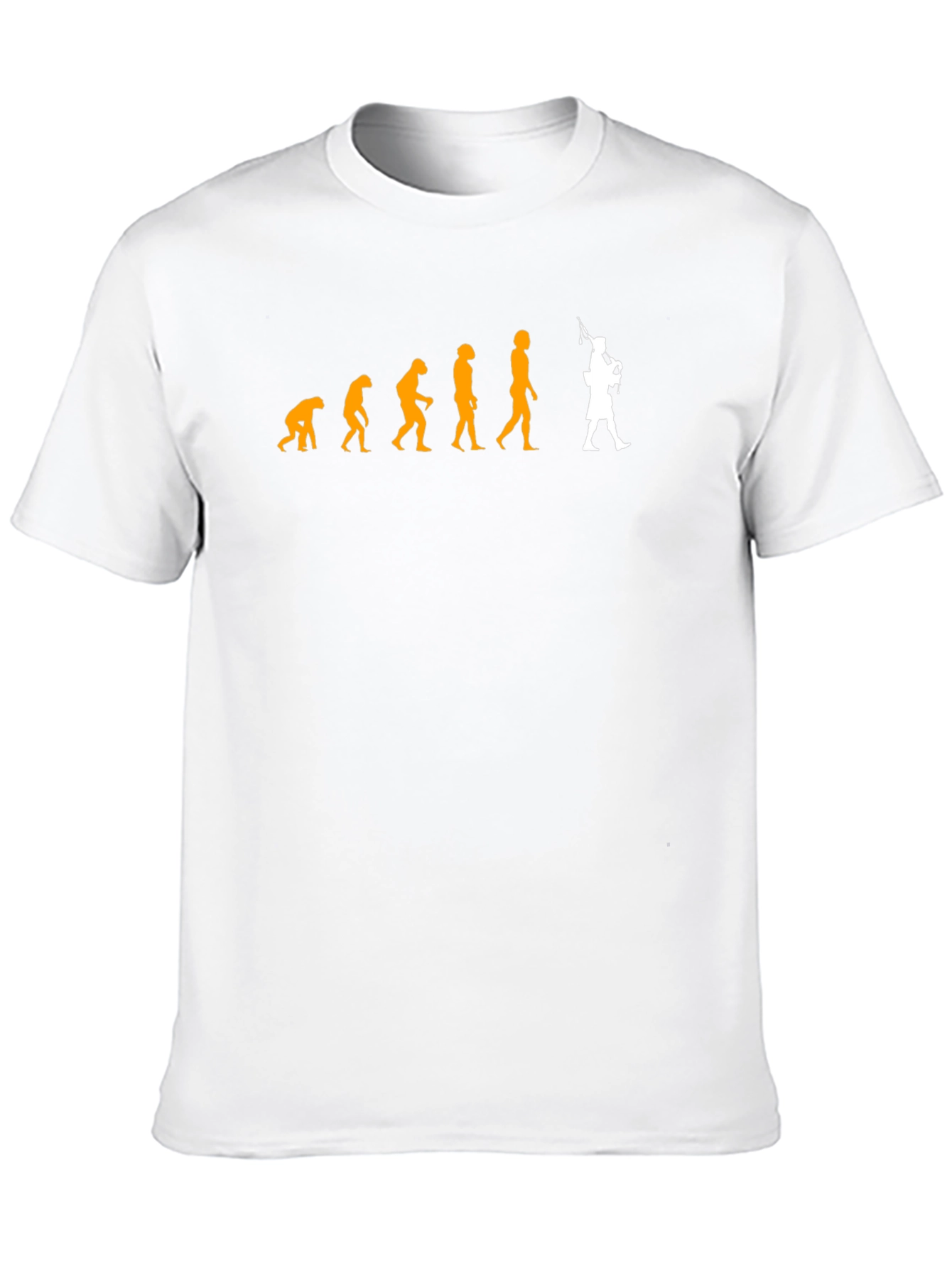 Evolution of Man Bagpipe T-Shirt