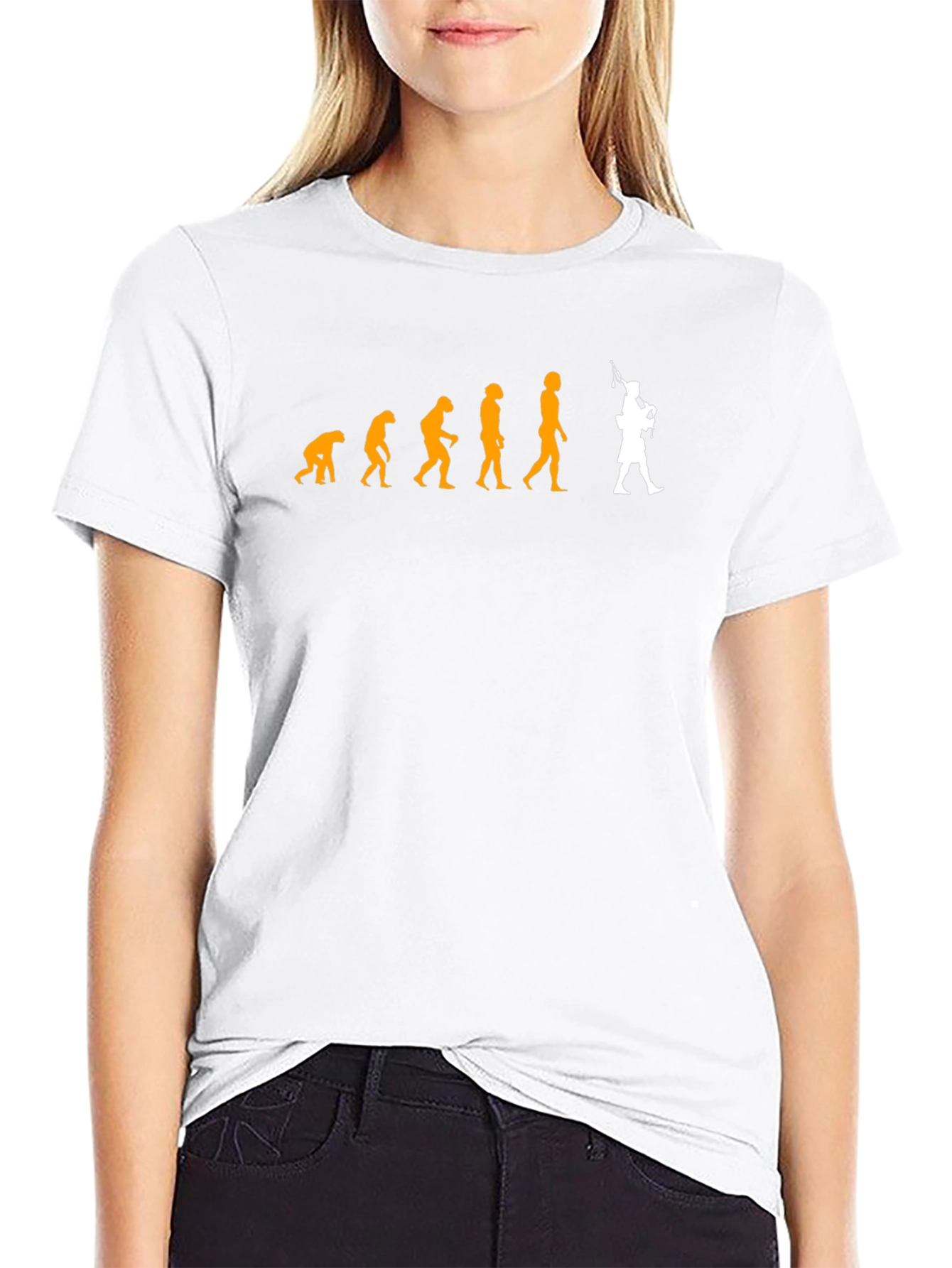 Evolution of Man Bagpipe T-Shirt