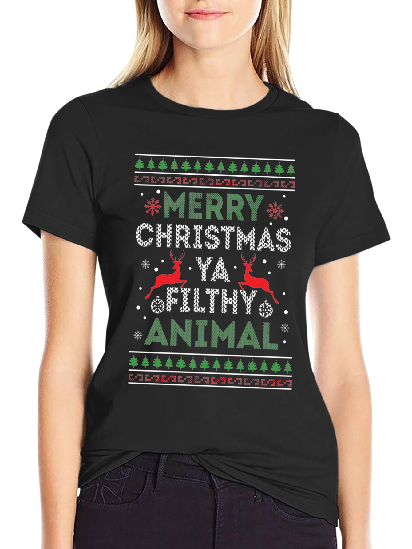 Merry Christmas Ya Filthy Animal Ugly Holiday Tee