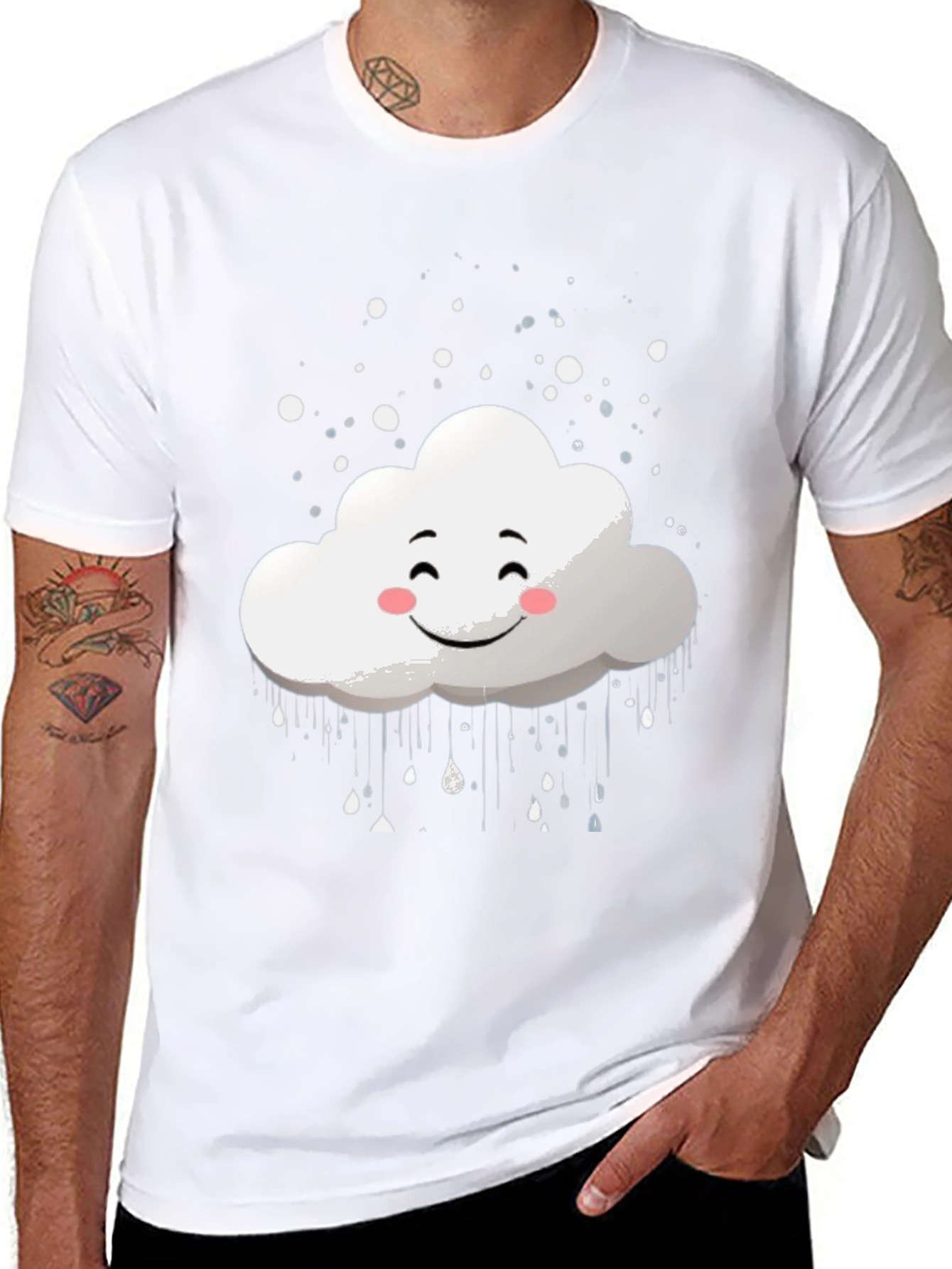 Cloud Graphic Tee - Happy Weather T-Shirt